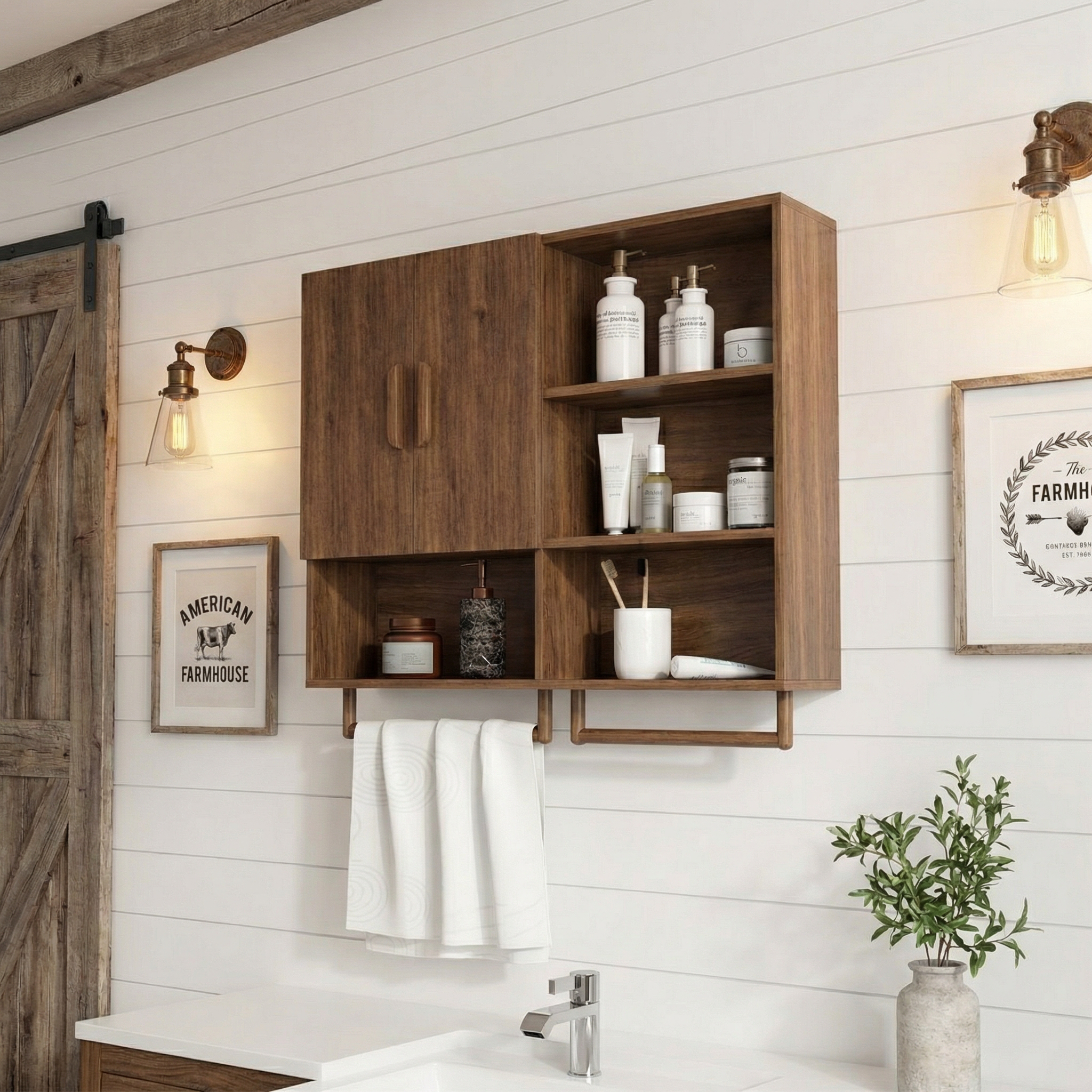 Modern Farmhouse Bathroom Organizer Cabinet For Bathroom And Interior Decor SINLSABCT006