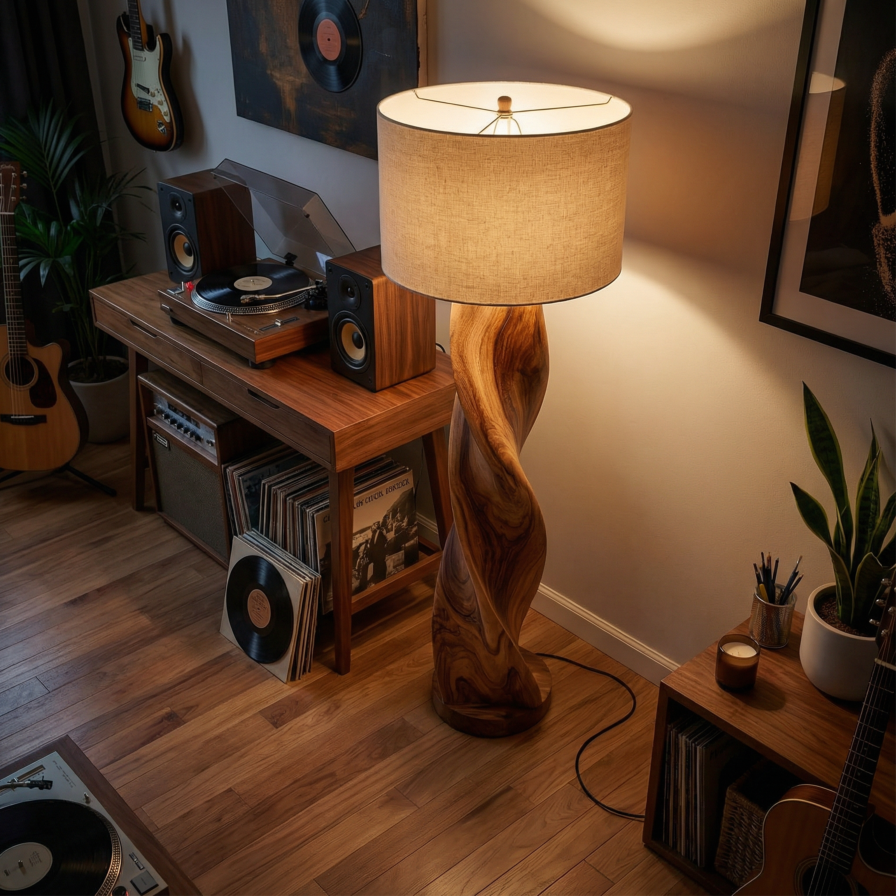 Industrial Sculptural Lamp Entryway Console Living Room Corner SILDTTRLAM047