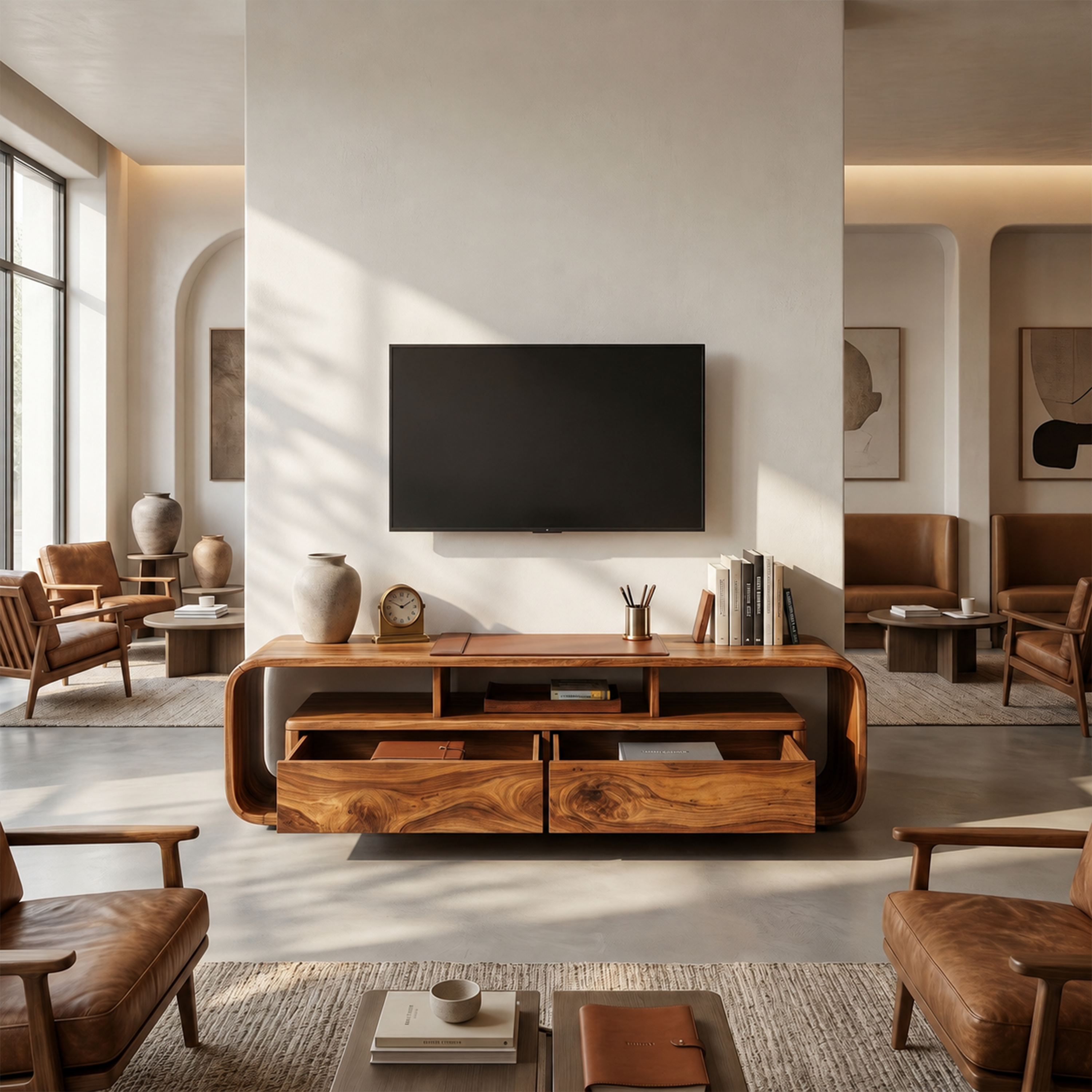 Minimalist Wooden TV Cabinet For Urban Apartment Decor SILDTTRTVC088
