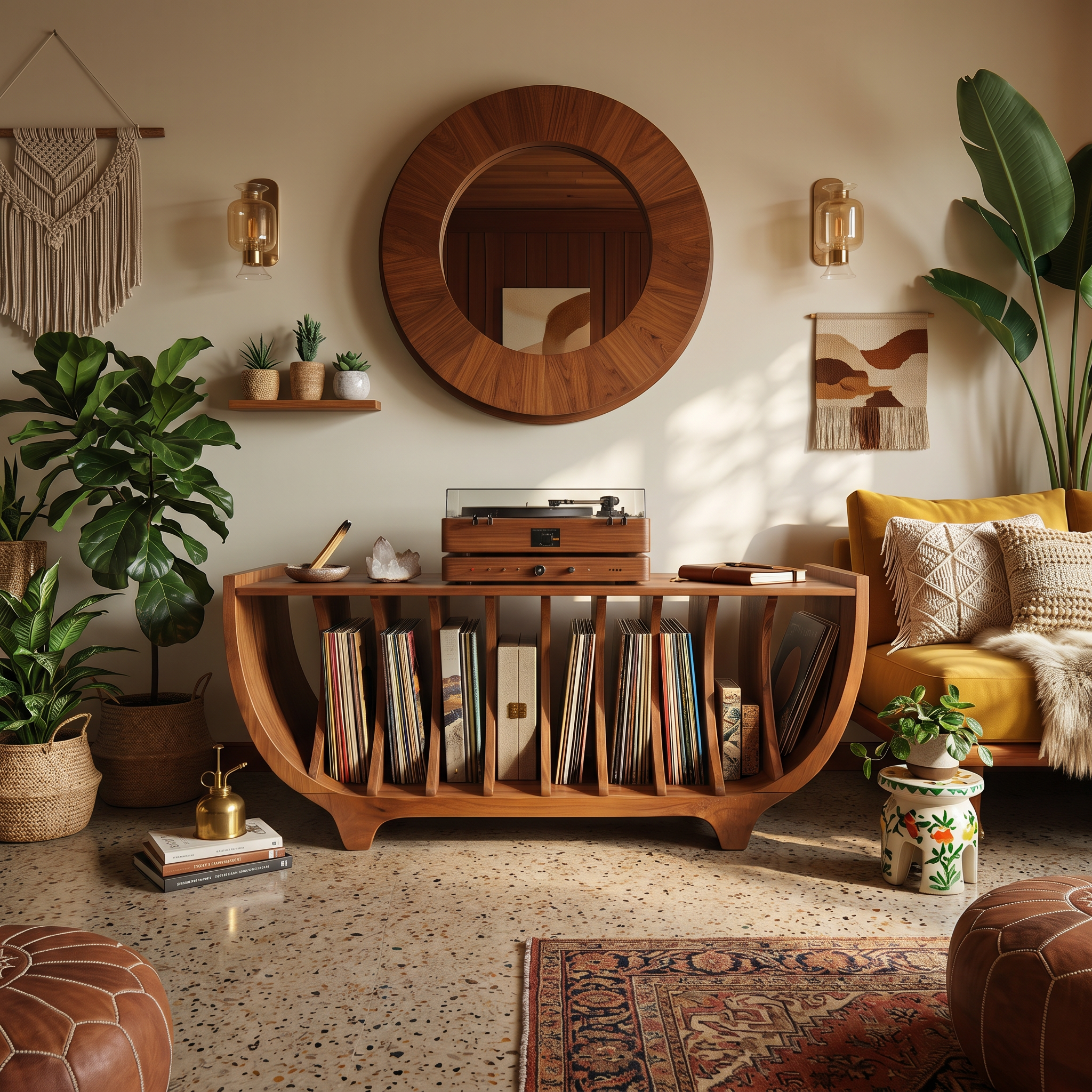 Contemporary Vinyl Storage Stand For Apartment Interior Space SILDTTNRPT021