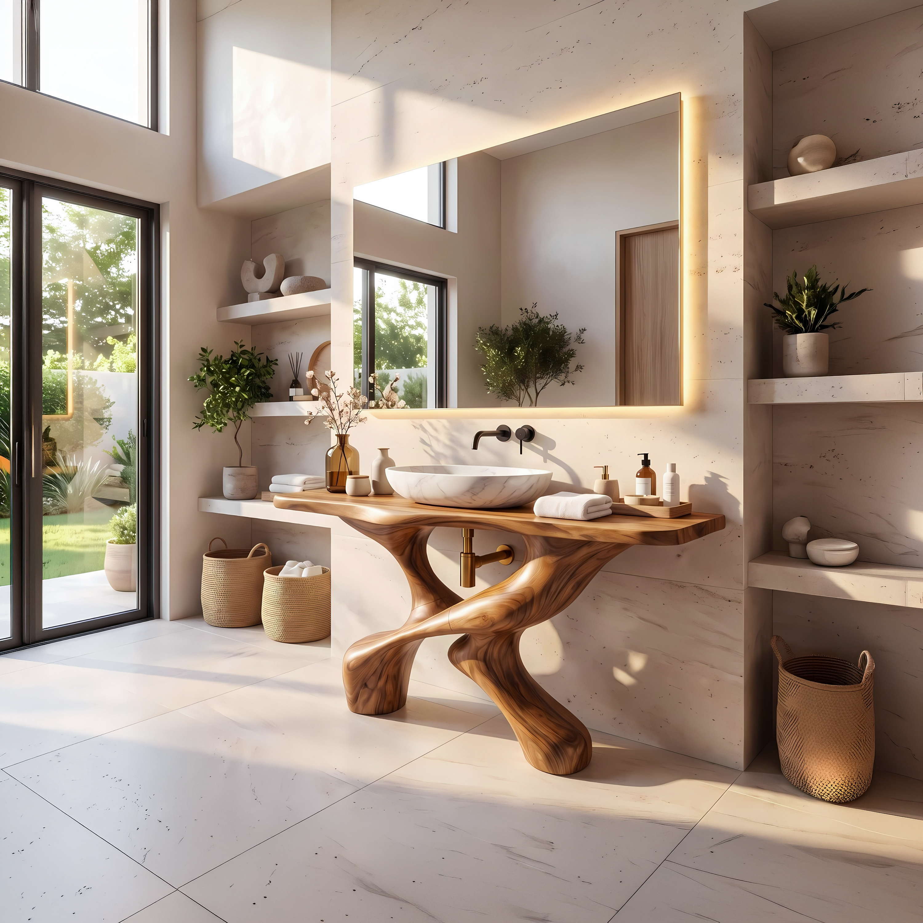 Handcrafted Vanity For Elegant Bathroom Furniture SILDTTNBRV007