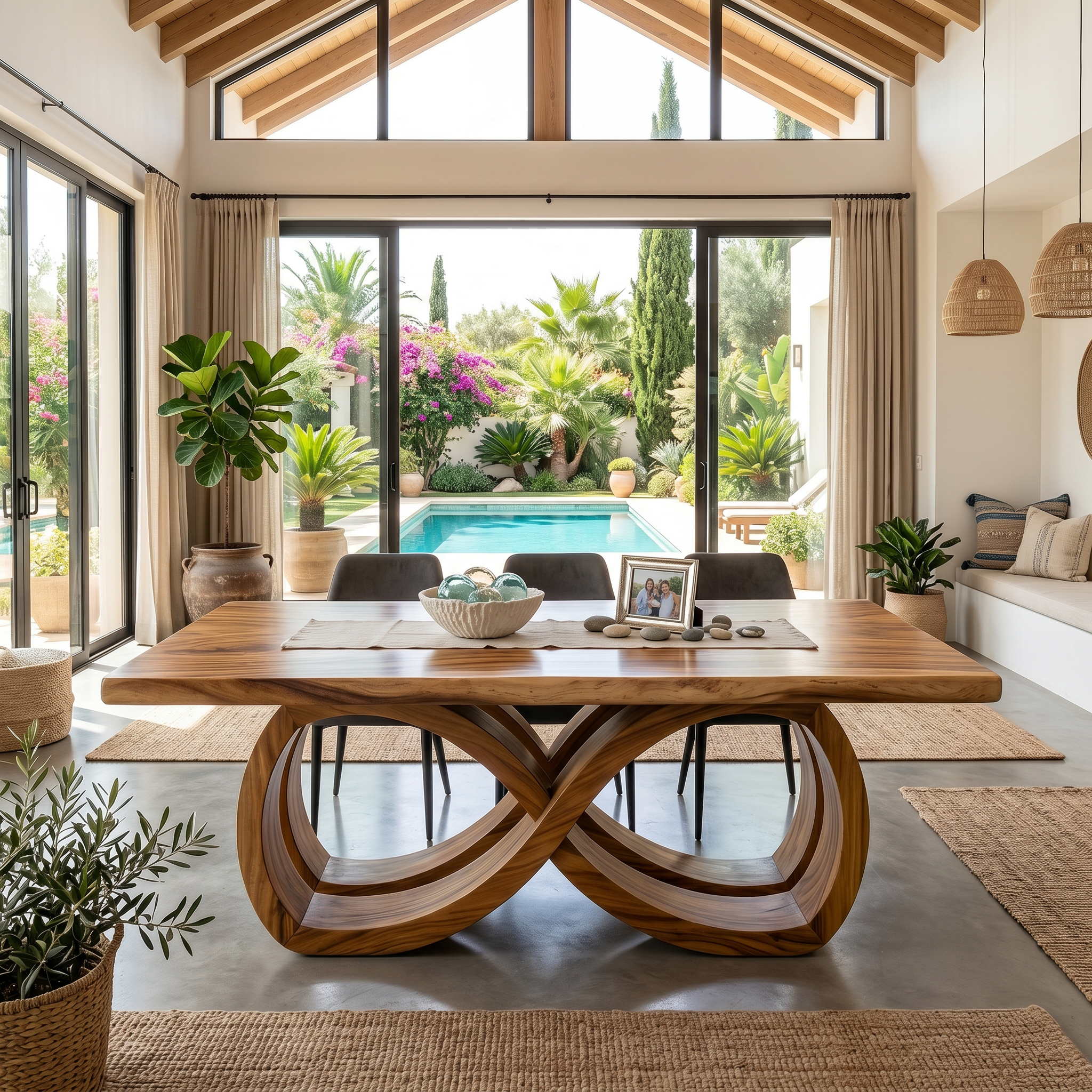 Resort Entertaining Table For Tropical Villa Patio SILDTTRDN059