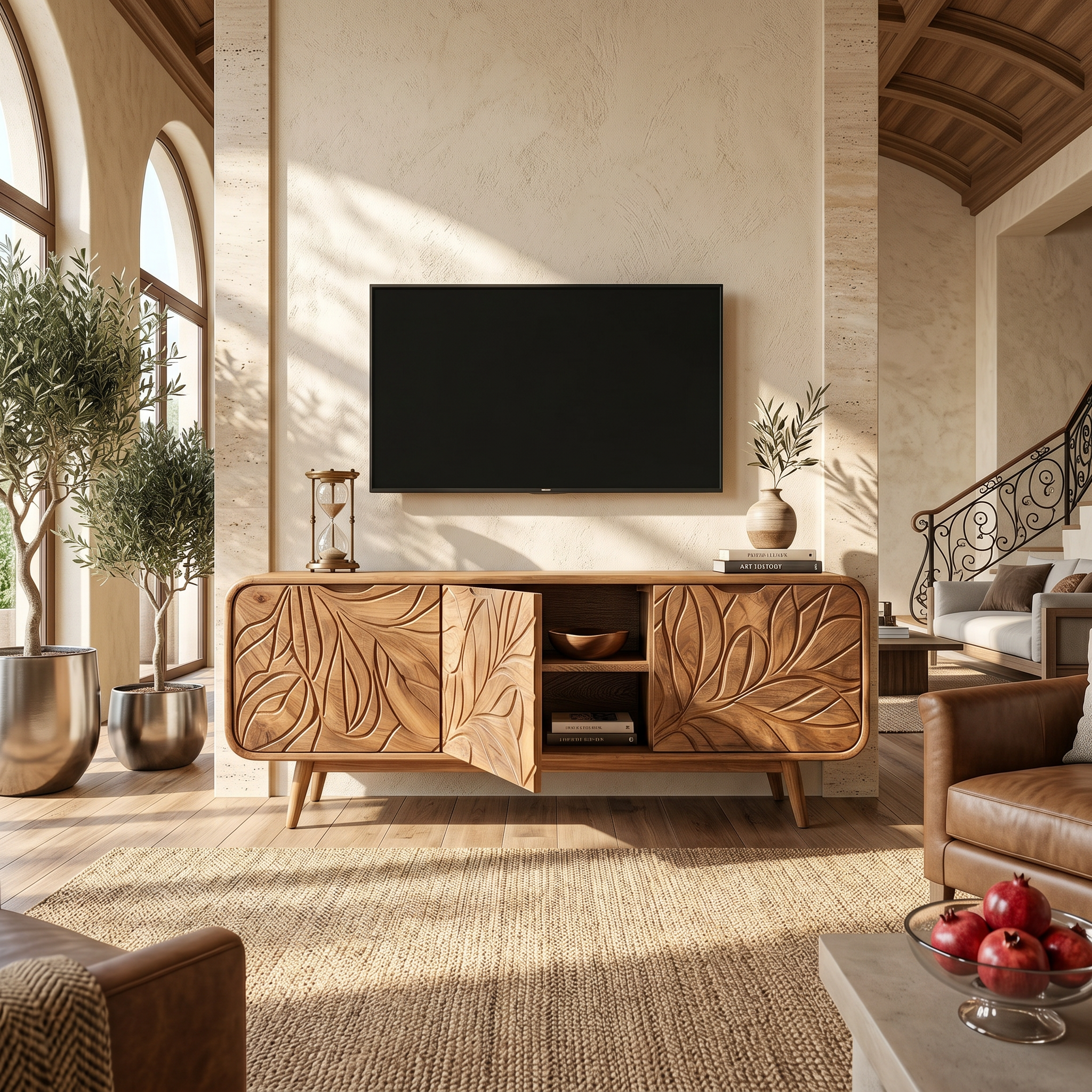 Coastal Modern TV Cabinet For Beach House Decor SILDTTRTVC076