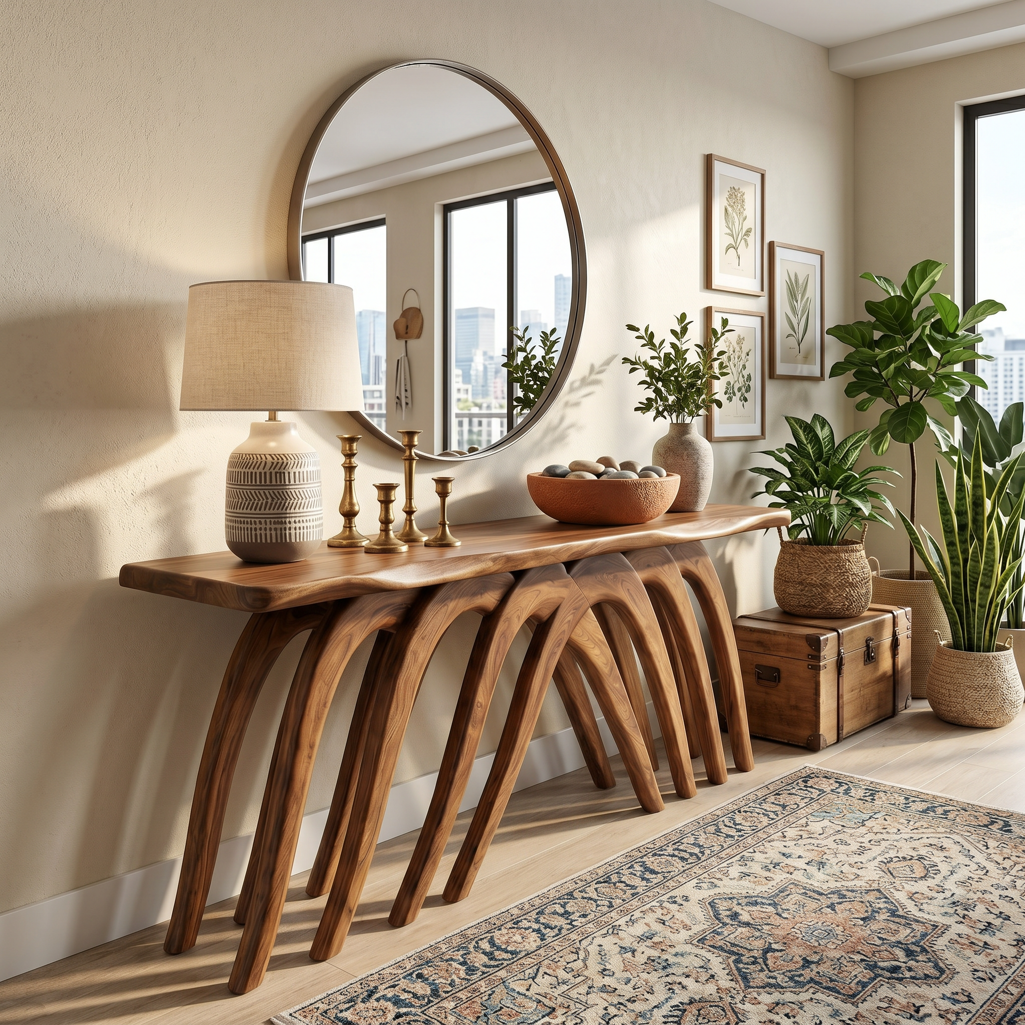 Modern Flowing Console Table Luxury Living Room SILDTTRCS083