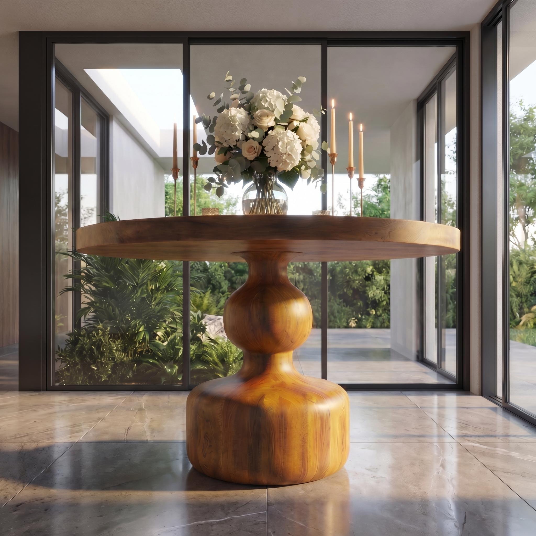 Rustic Center Hall Table For Entryway And Hallway SINLSAFT021