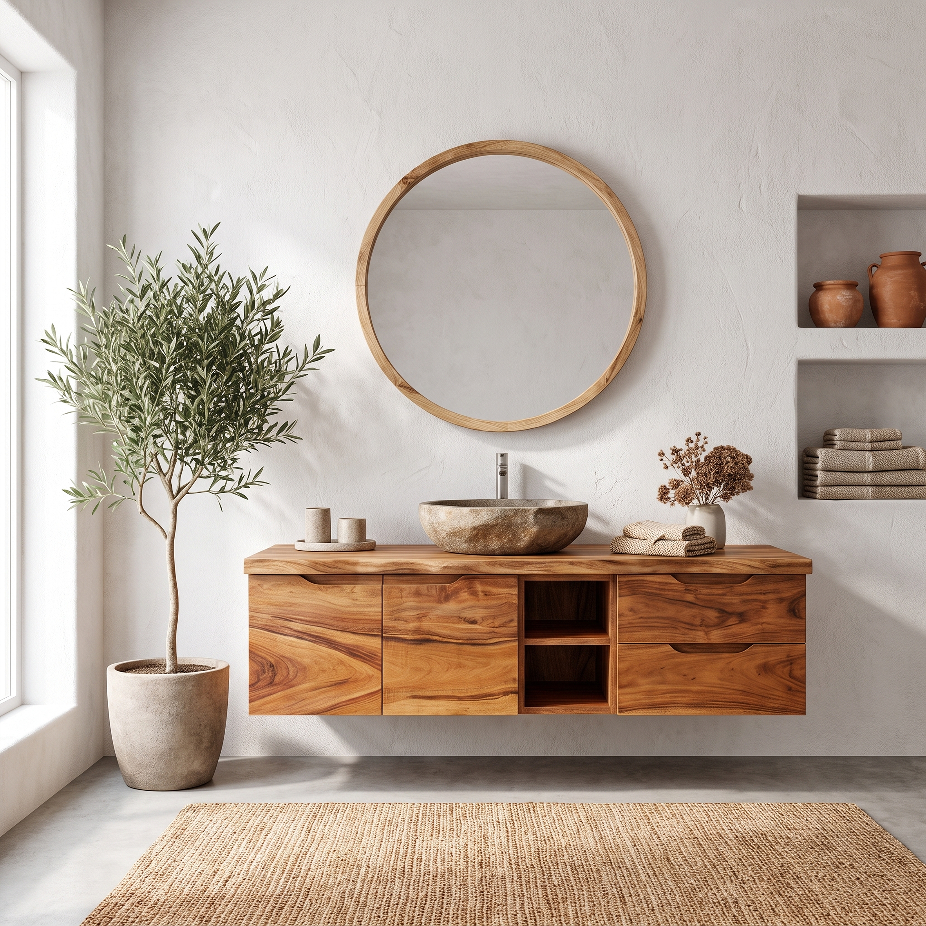 Organic Modern Washstand Contemporary Bathroom Interior SILDTTRBRV200