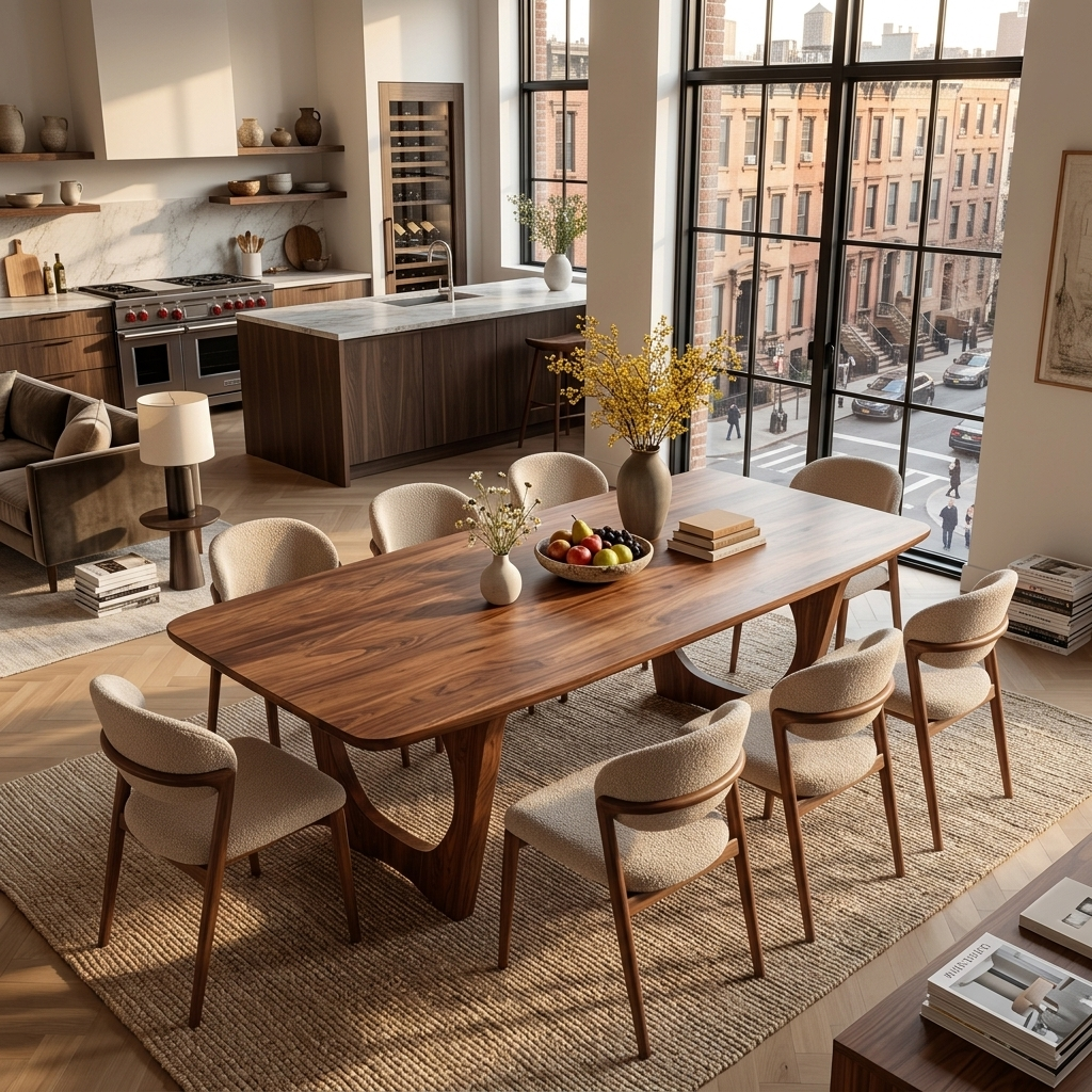 Mid Century Wooden Dining Table For Home RTTHTTDN039