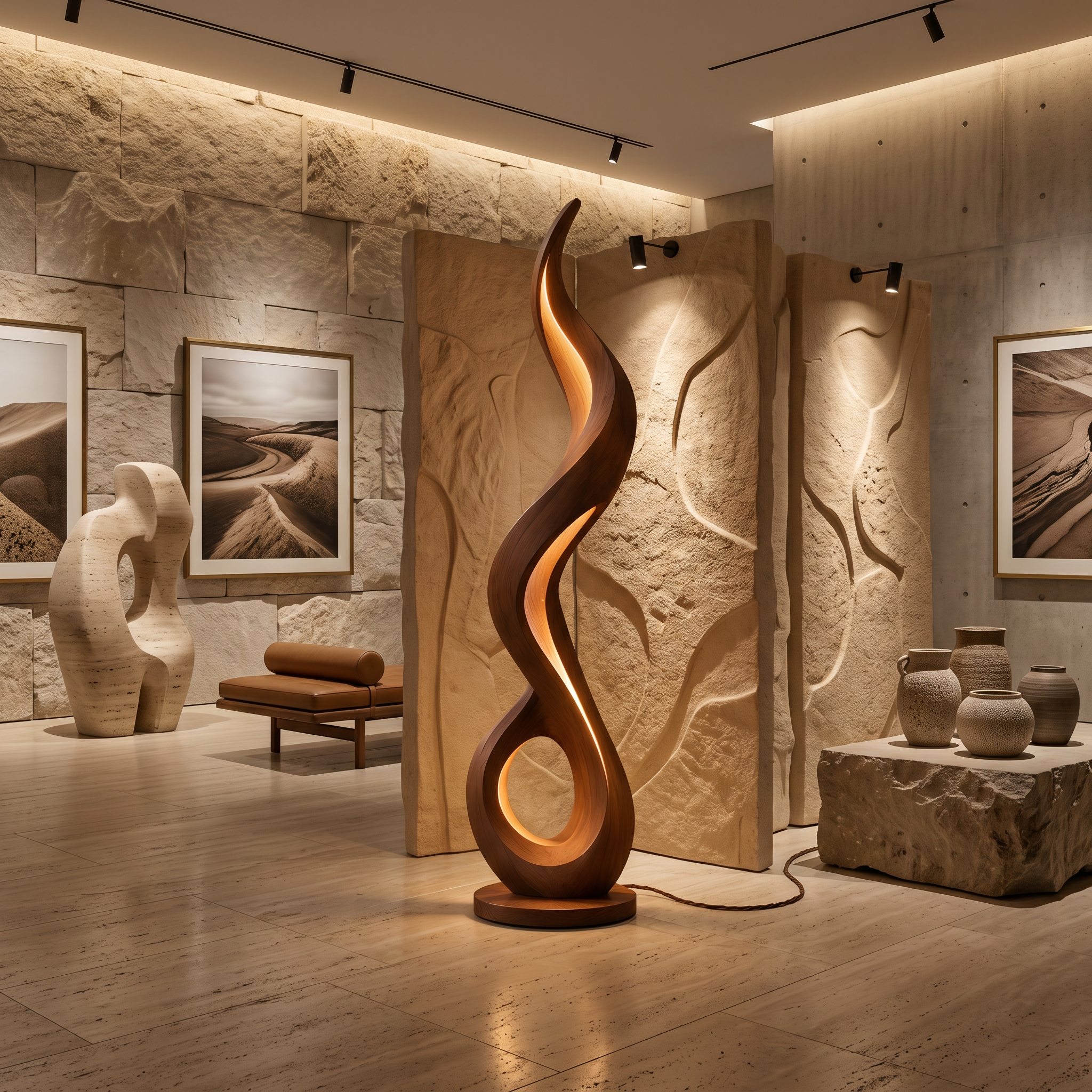 Minimalist Liquid Flow Floor Lamp For Reading Corner SILDTTNLAM035