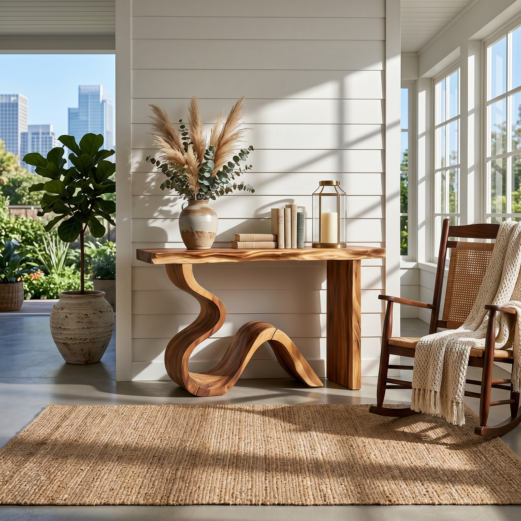 Luxury Wood Foyer Table For Marble Interior Design SILDTTRCS057