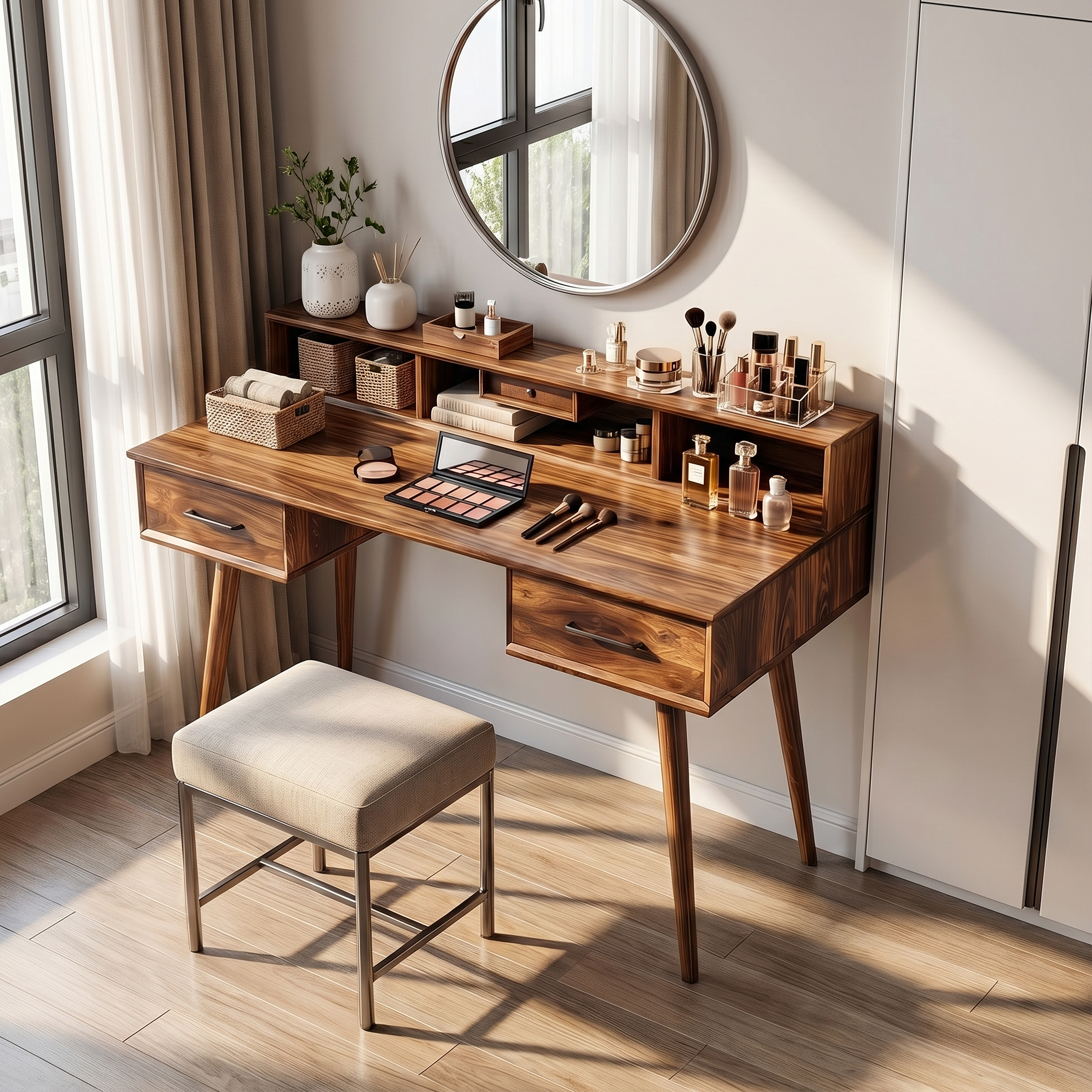 Elegant Vanity Table Bedroom Dressing Area Personal Beauty Space SILDTTRMV023
