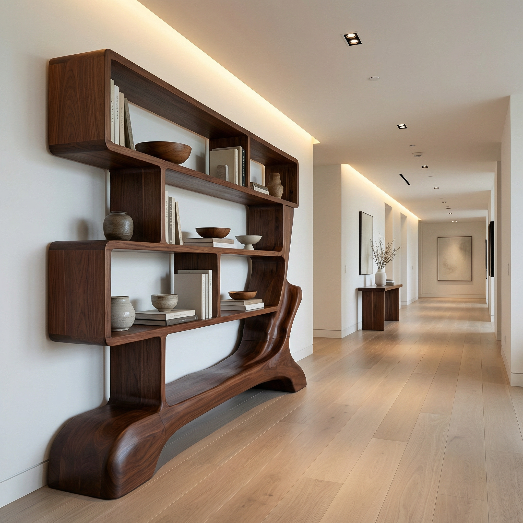 Organic Sculptural Bookshelf For Living Room And Office SINLSABS007