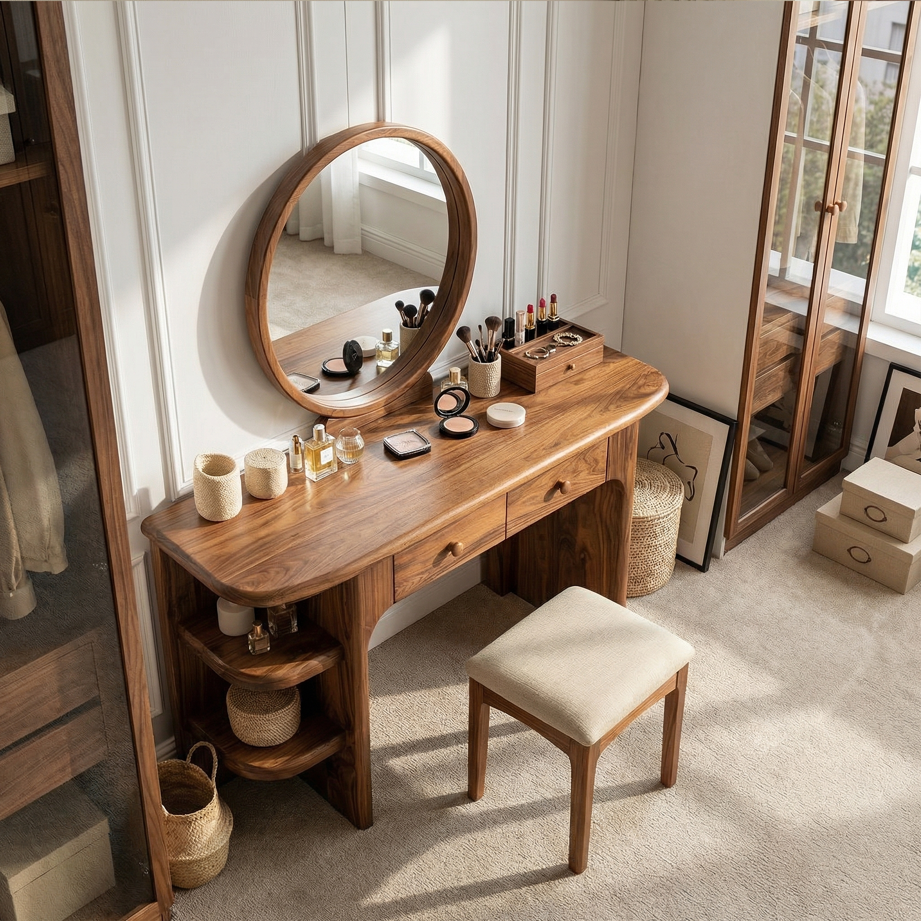 Rustic Dressing Table Personal Beauty Space Makeup Area SILDTTRMV007