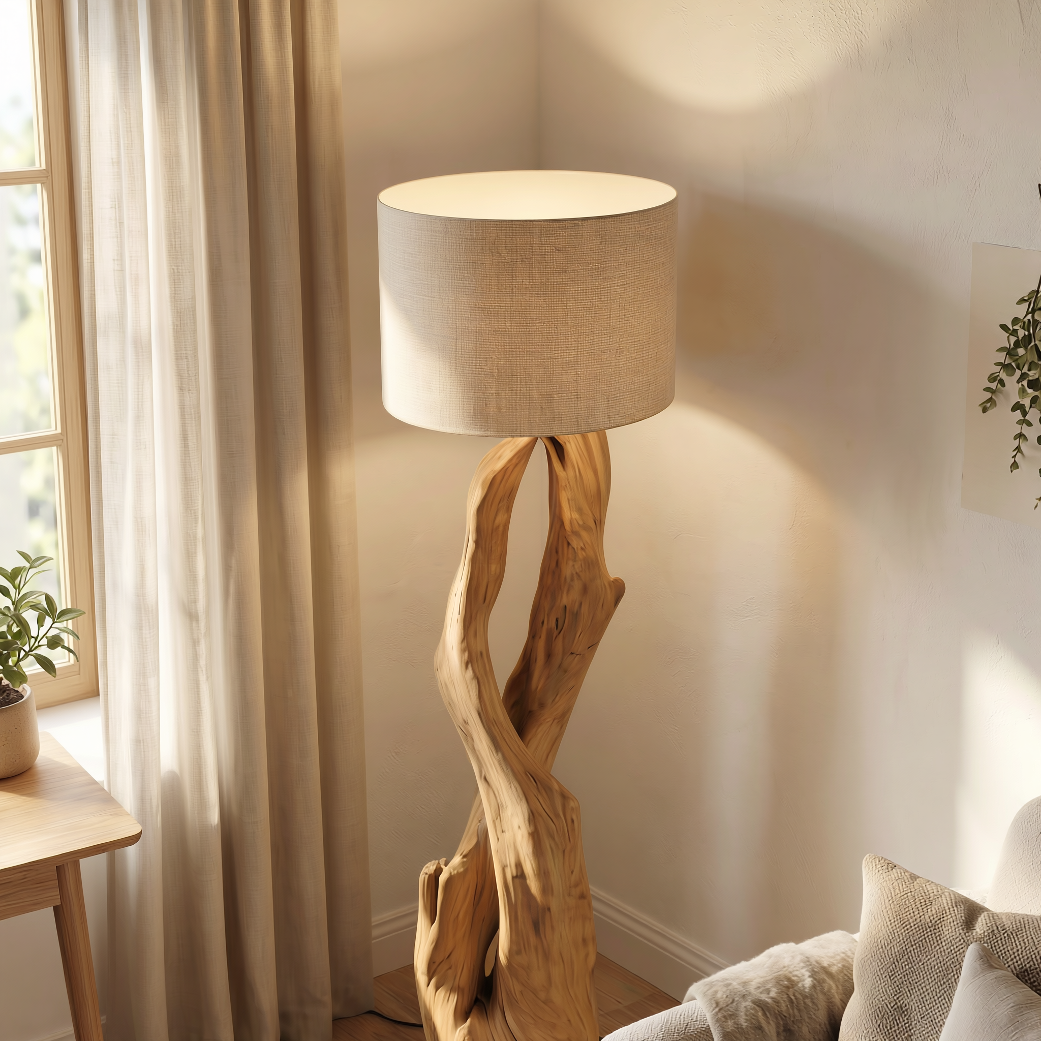 Luxury Organic Modern Sculptural Floor Lamp For Bedroom And Corner SINLSAFLP061