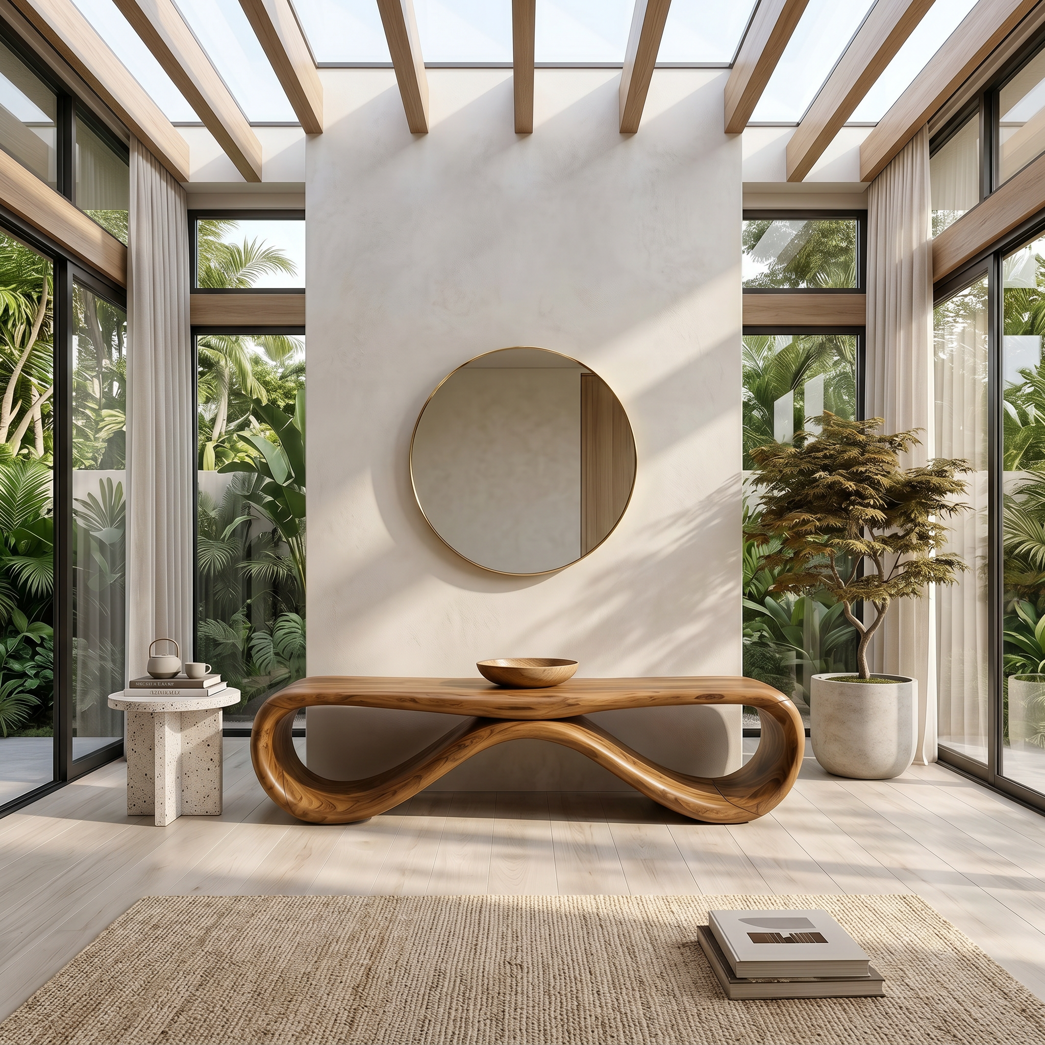 Contemporary Hallway Bench Designer Apartment SILDTTRBEN066