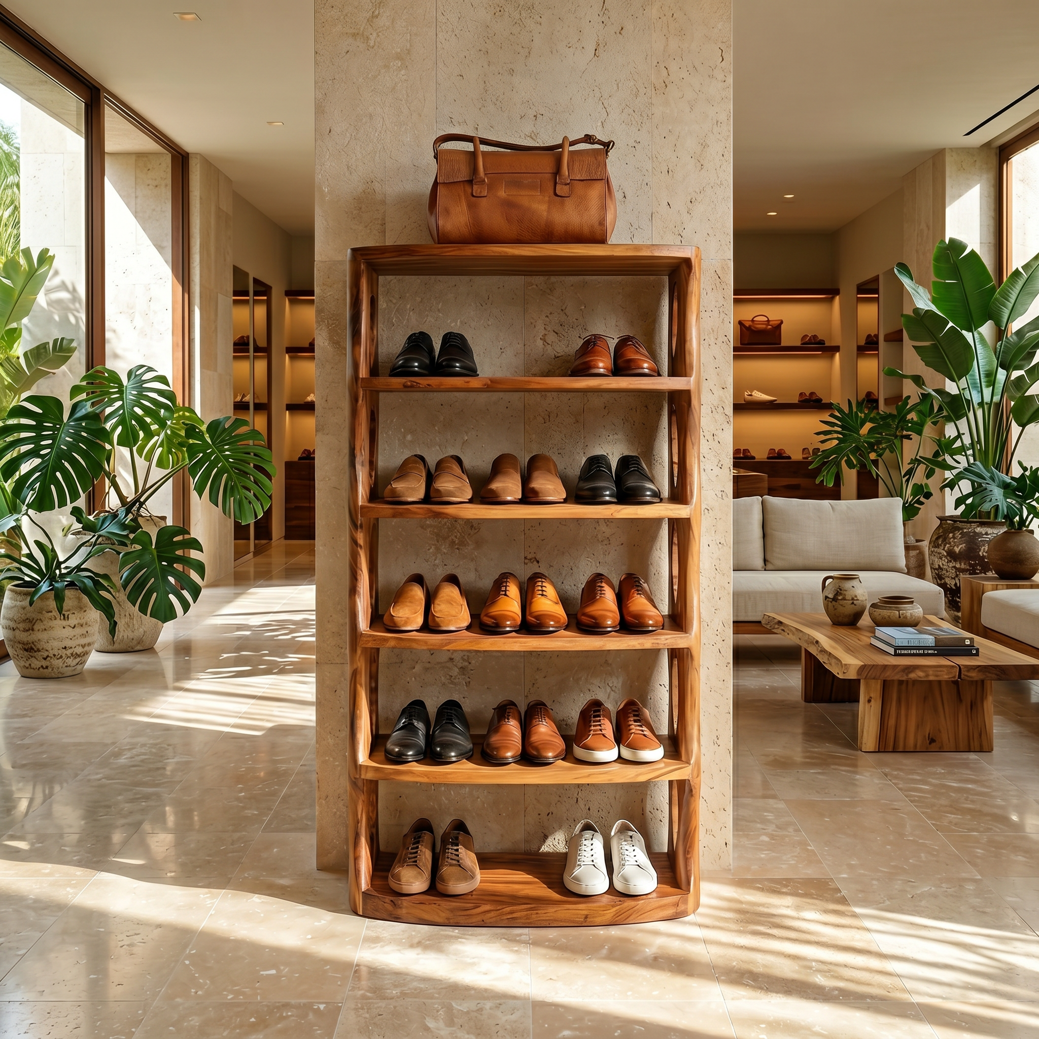 Minimalist Vertical Shoe Rack For Entryway Storage Corner Display SILDTTRSHB019