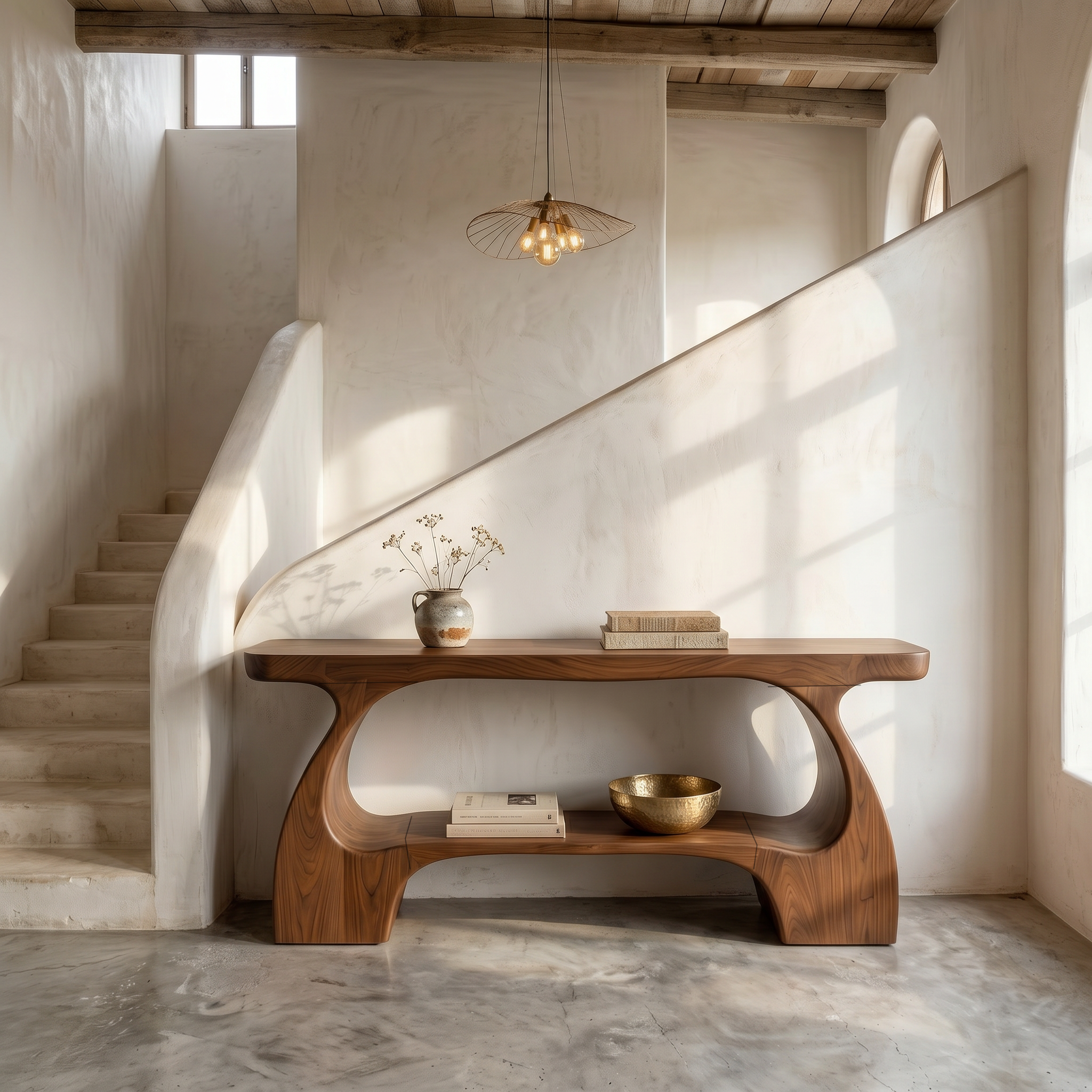 Contemporary Console Table With Artistic Open Structure For Living Room SINLSACS643