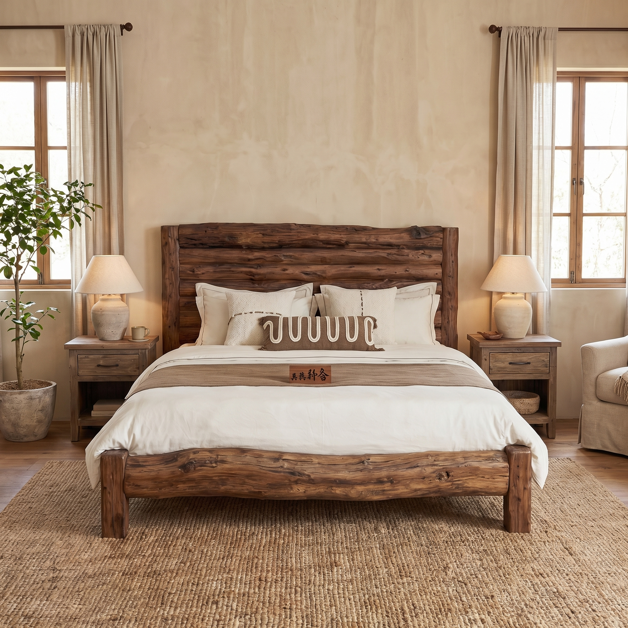 Minimalist Wooden Bed Frame For Bedroom SINLSAWB119