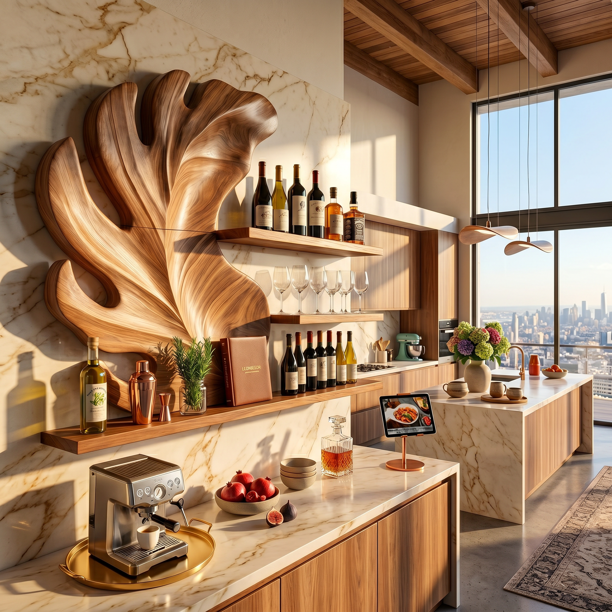 Rustic Wall Wine Holder For Condo Beverage Storage Niche SILDTTRWH070