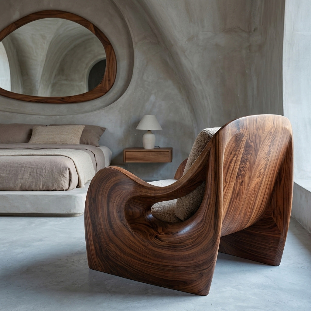 Elegant Natural Wood Chair For Modern Living Room RTTHHNCHR153