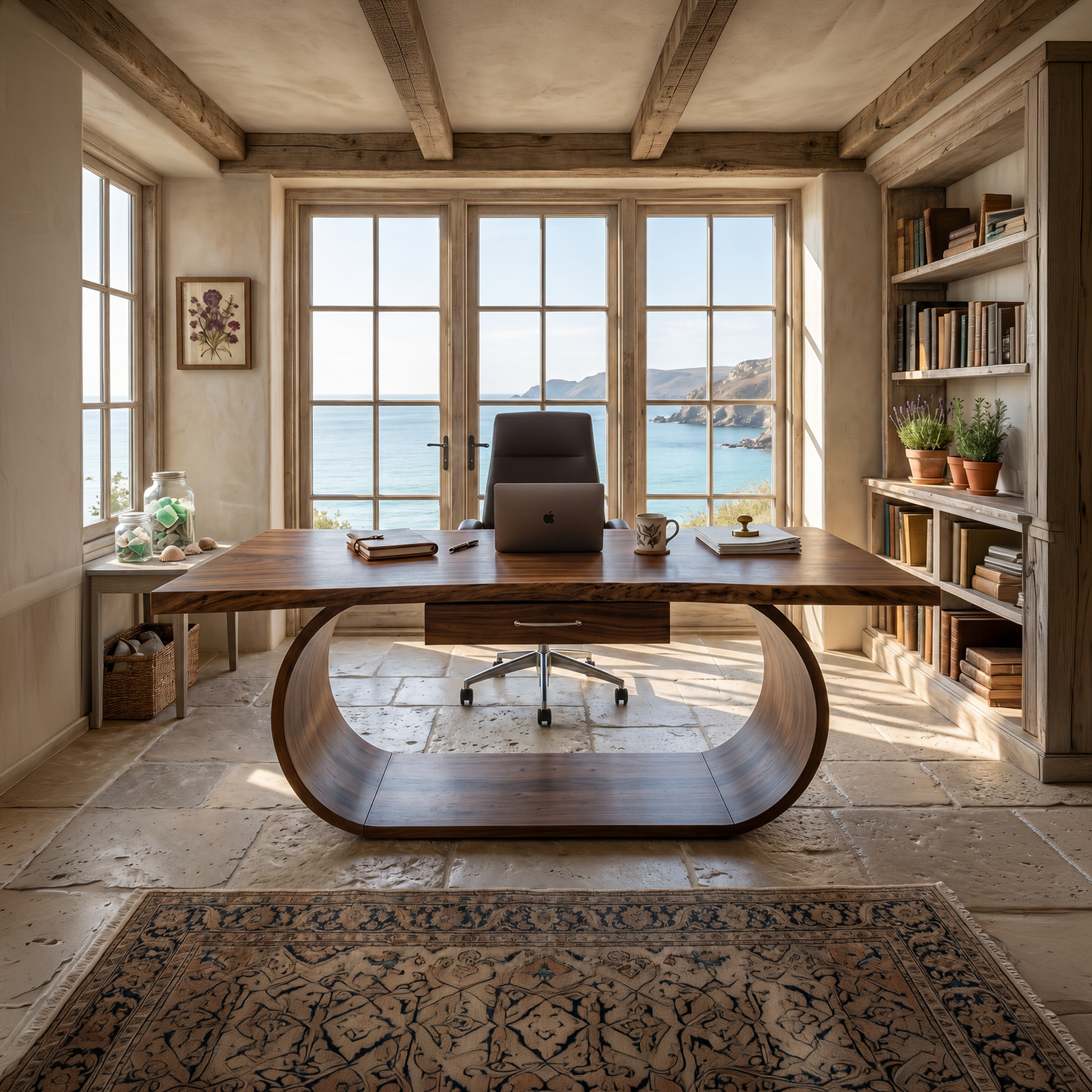 Classic Study Desk With Side Drawers For Bedroom Office SILDTTRDE019
