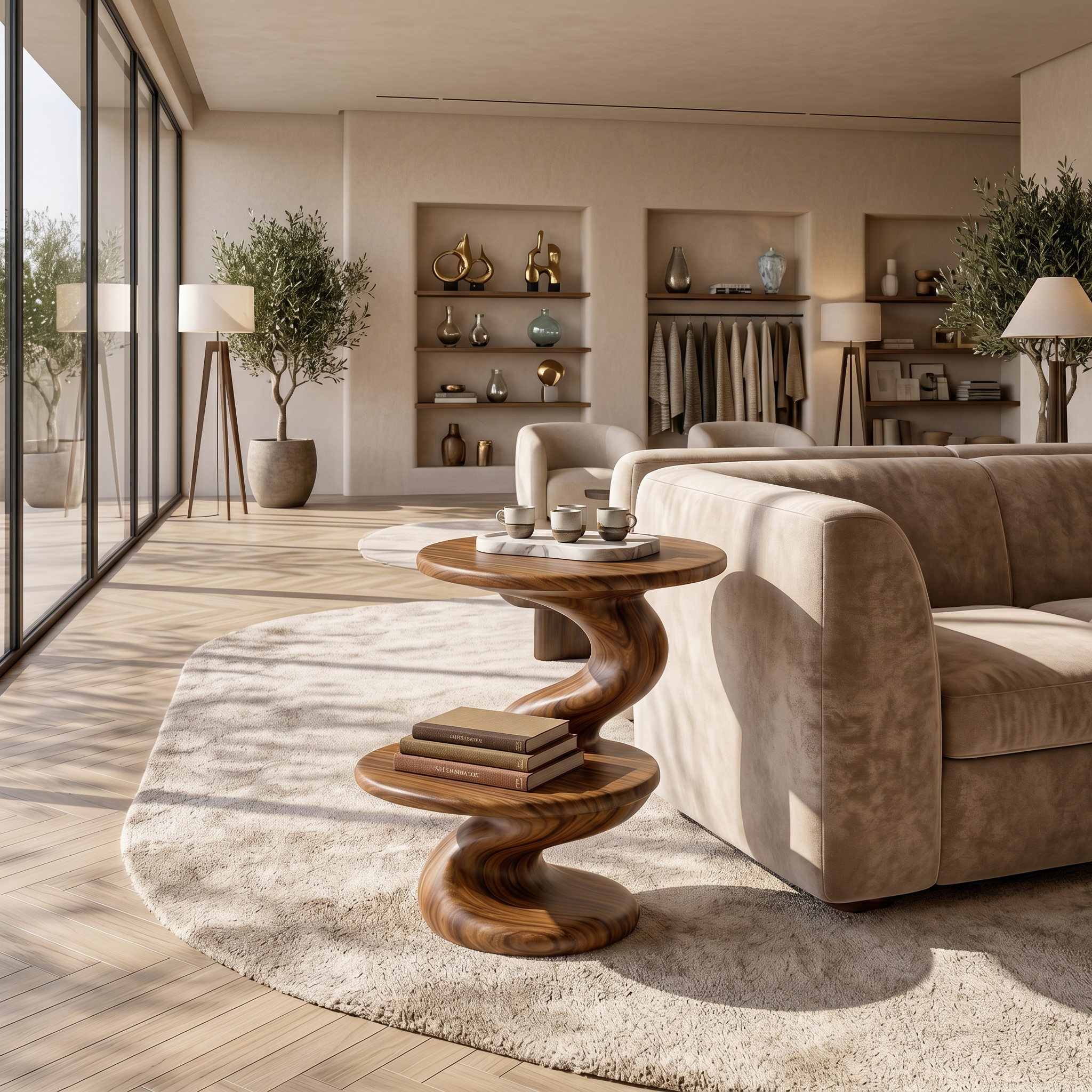 Contemporary Two Tier Side Table Modern Lounge SILDTTRSTA017