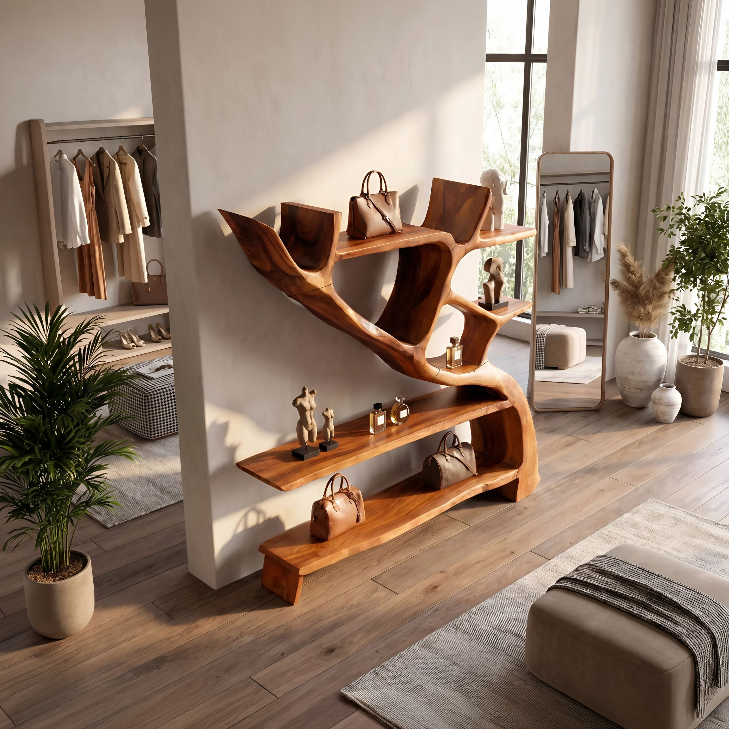 Scandinavian Artistic Bookshelf Storage Organizer For Study Room SILDTTNBS011