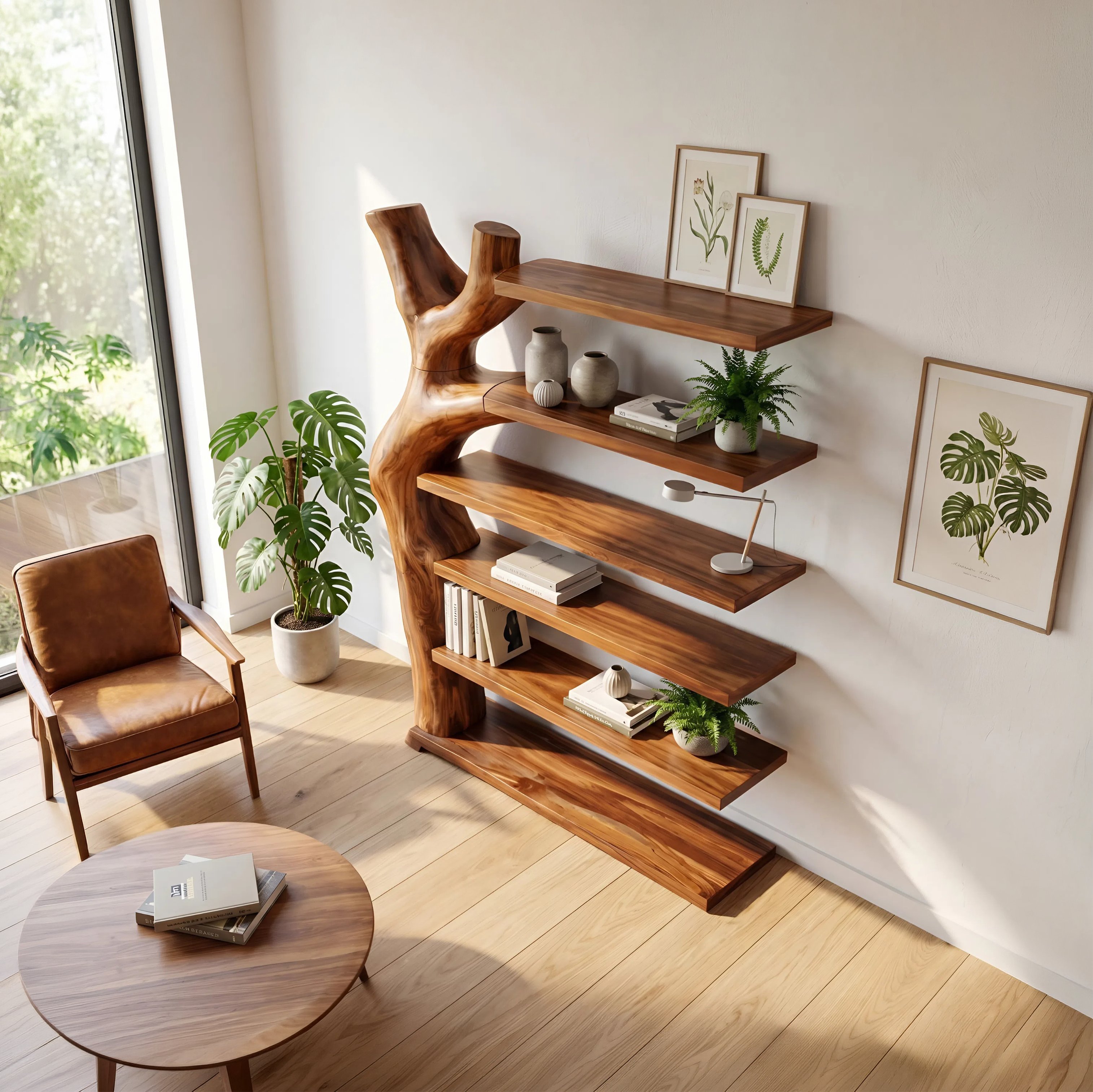 Modern Artistic Bookshelf Display Organizer For Living Room SILDTTNBS014