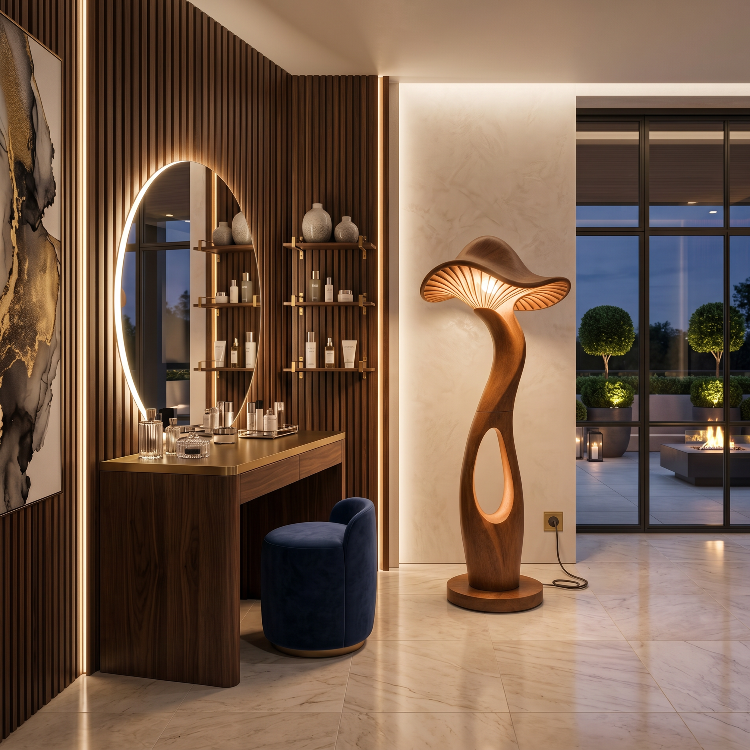 Modern Toadstool Floor Lamp For Lounge Area SILDTTNLAM009