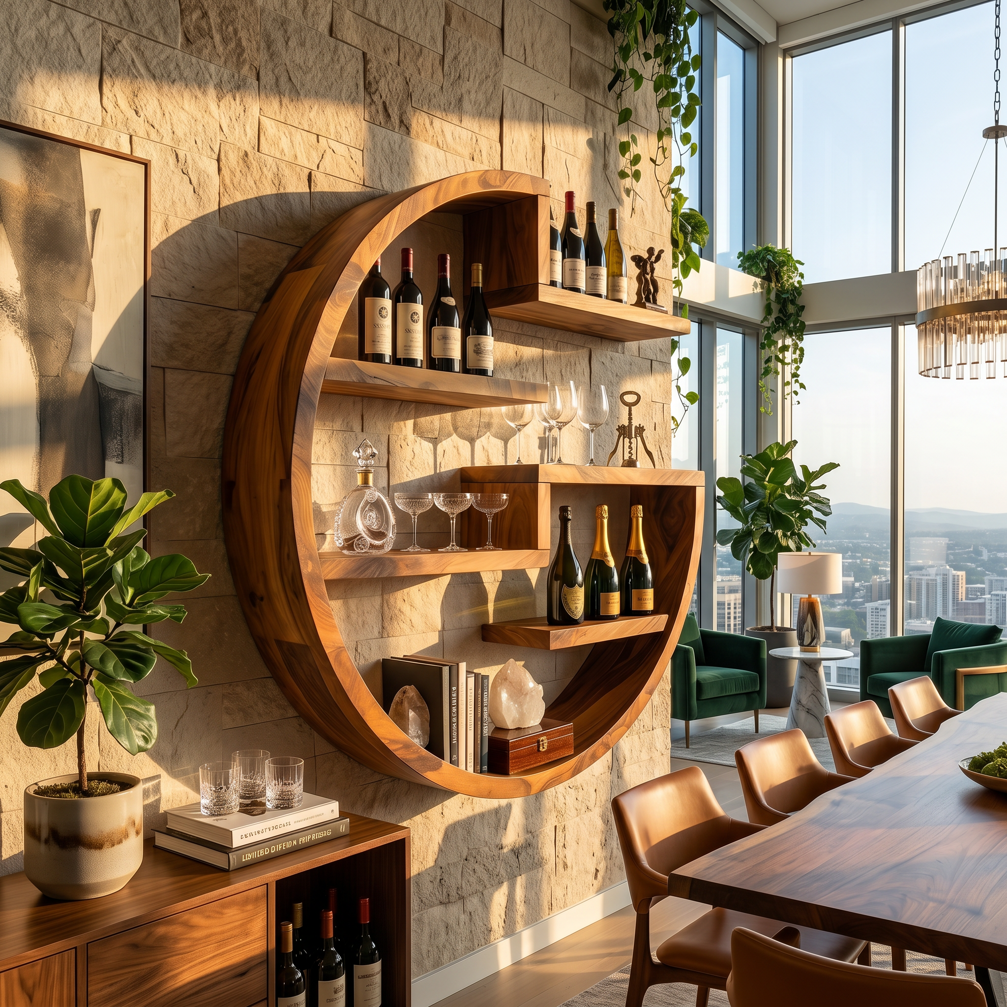 Farmhouse Wall Wine Holder For Home Bar Bottle Arrangement SILDTTRWH065
