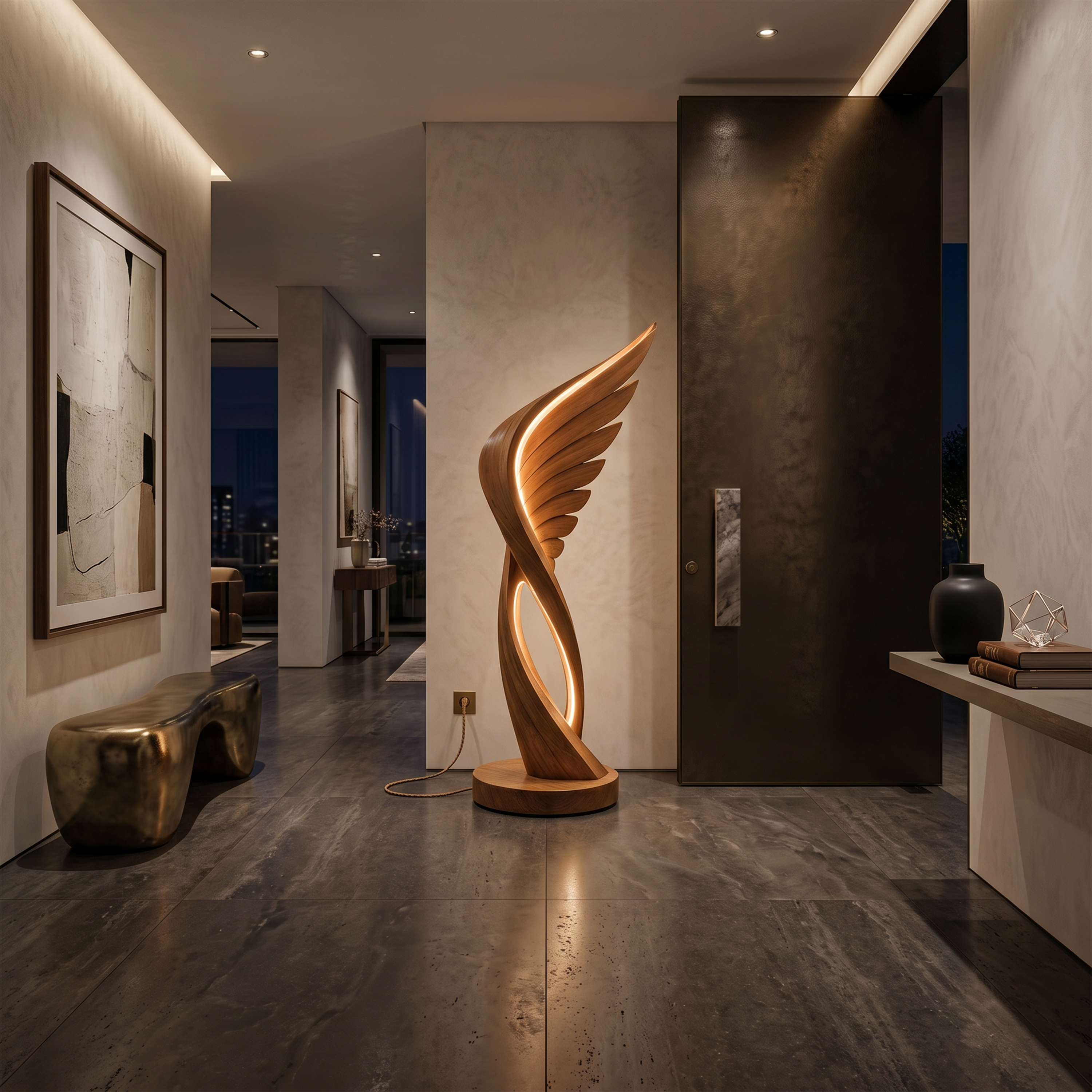 Organic Folding Wing Floor Lamp For Bedroom SILDTTNLAM041