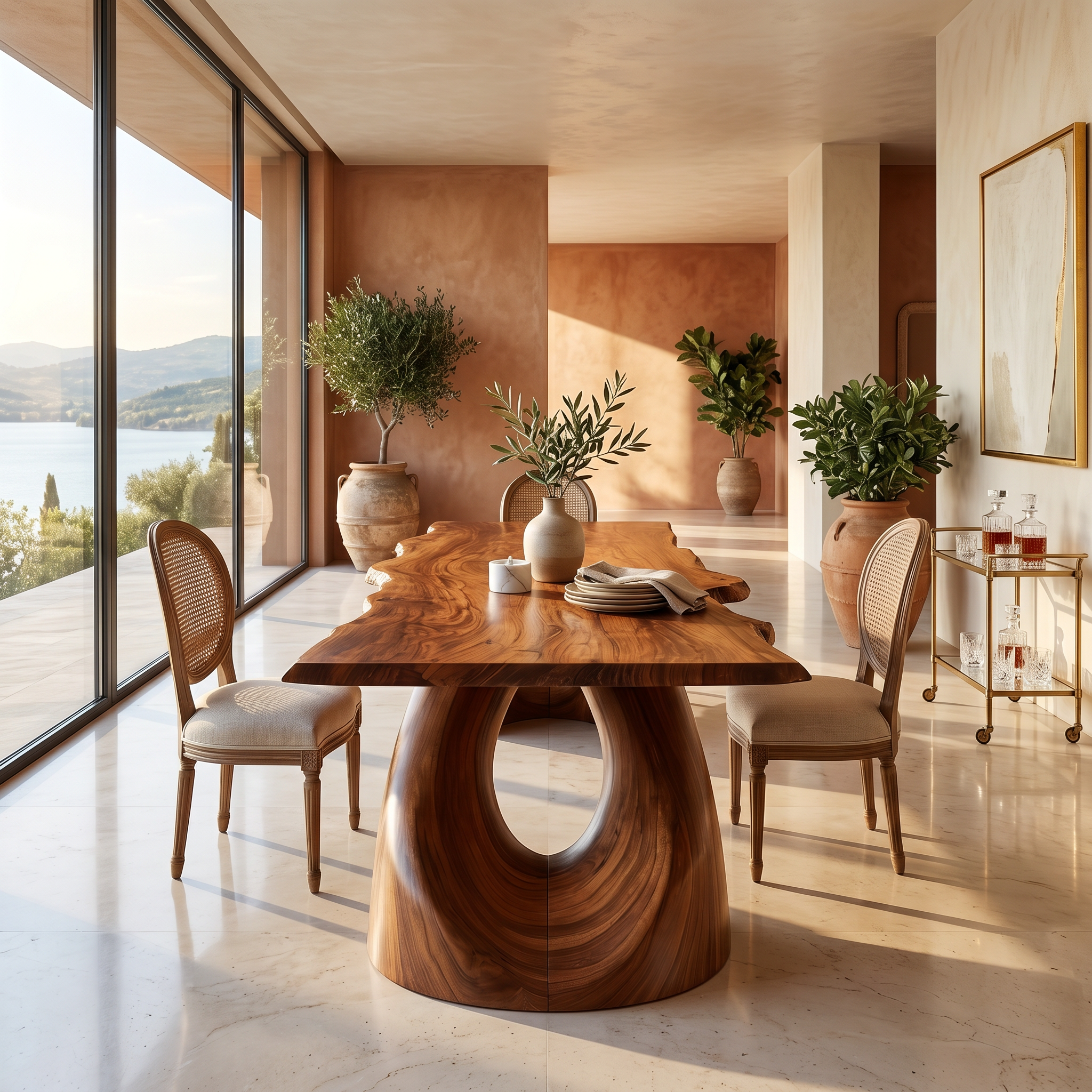 Modern Live Edge Dining Table For Open Concept Dining SILDTTNDN031