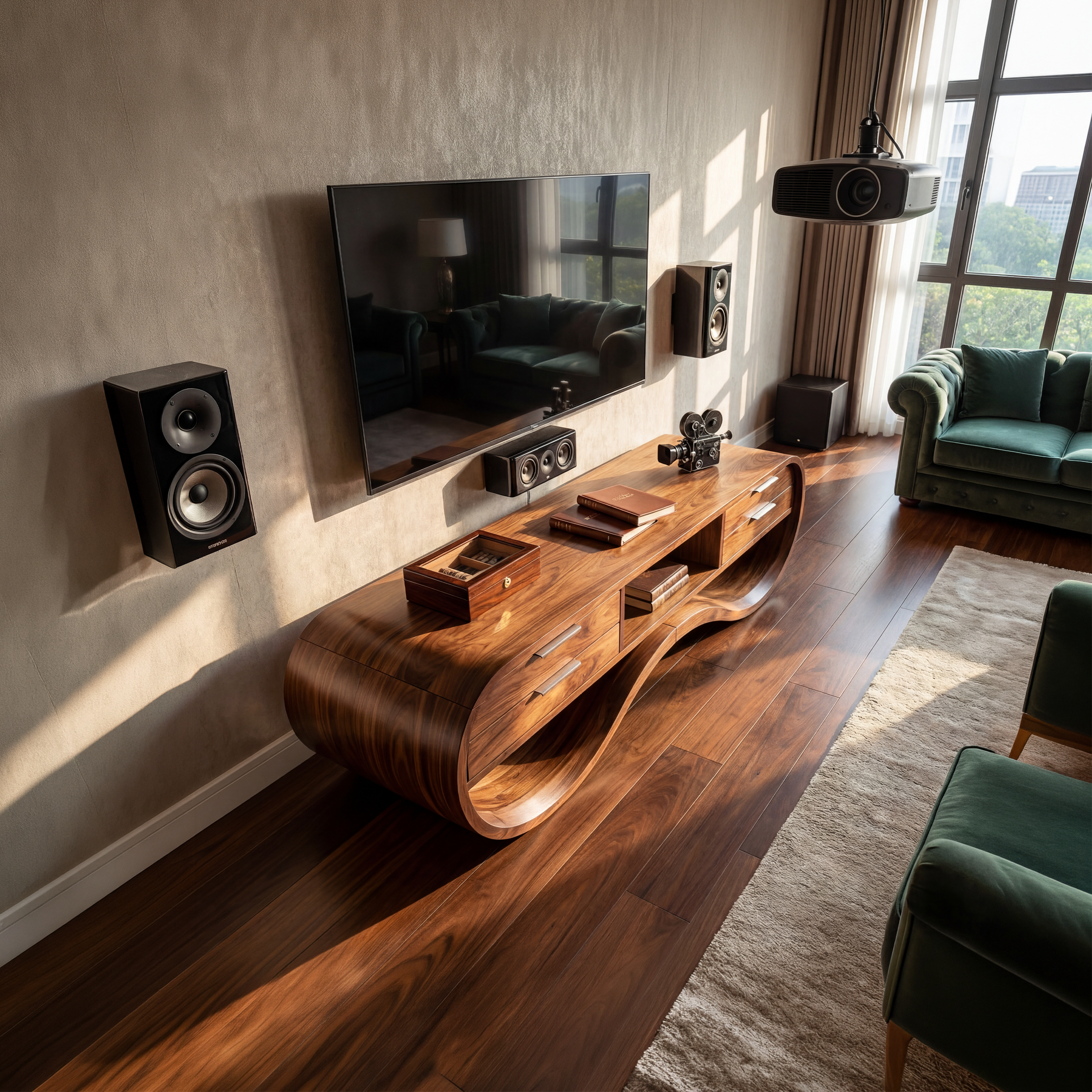 Modern Streamline TV Cabinet For Living Room Space SILDTTNTVC116