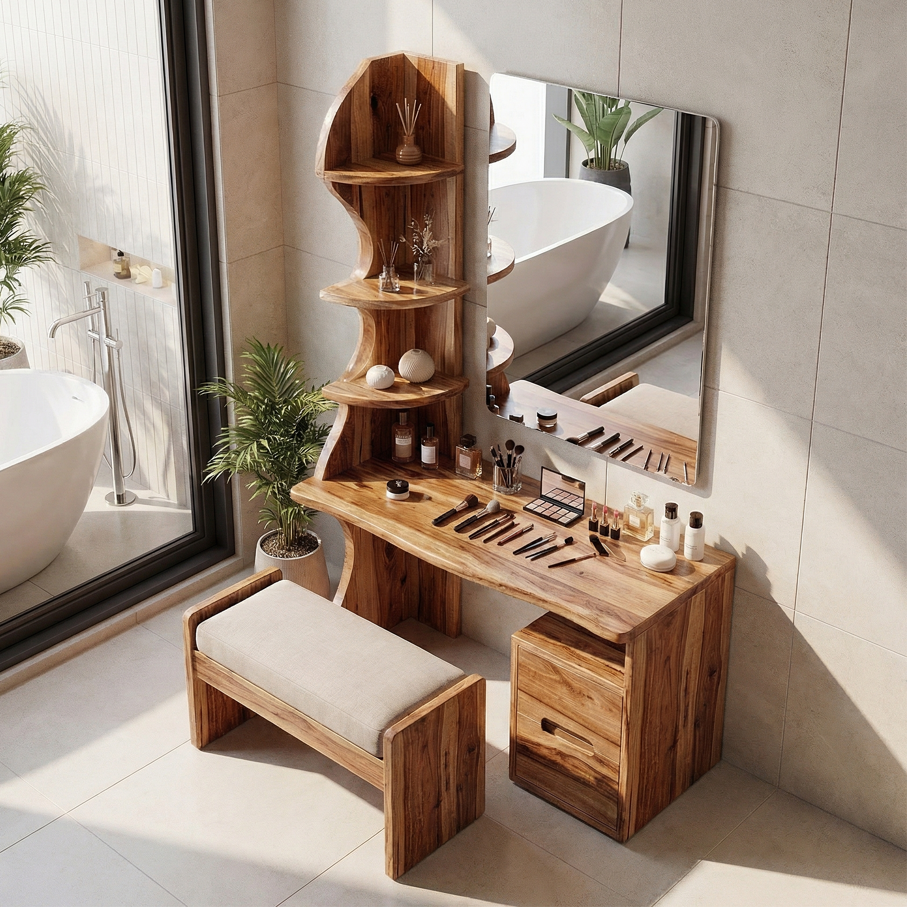 Luxury Vanity Table Dressing Area Personal Beauty Space Makeup Area SILDTTRMV010