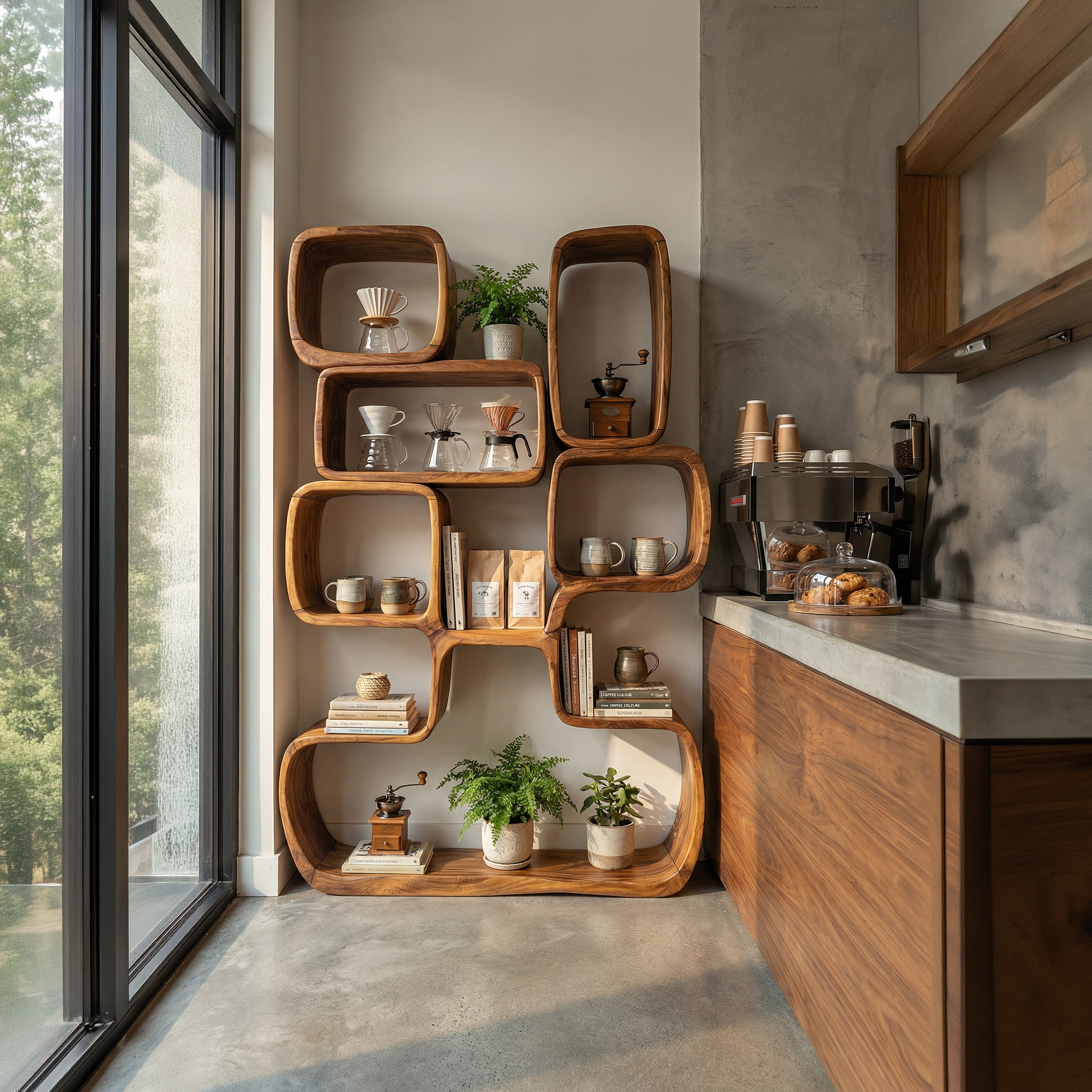 Modern Artistic Bookshelf Living Room Corner SILDTTRBS020