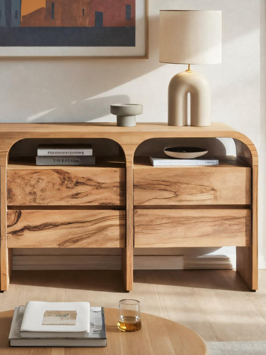 Modern Curved Sideboard For Living Room SITHTTSD001