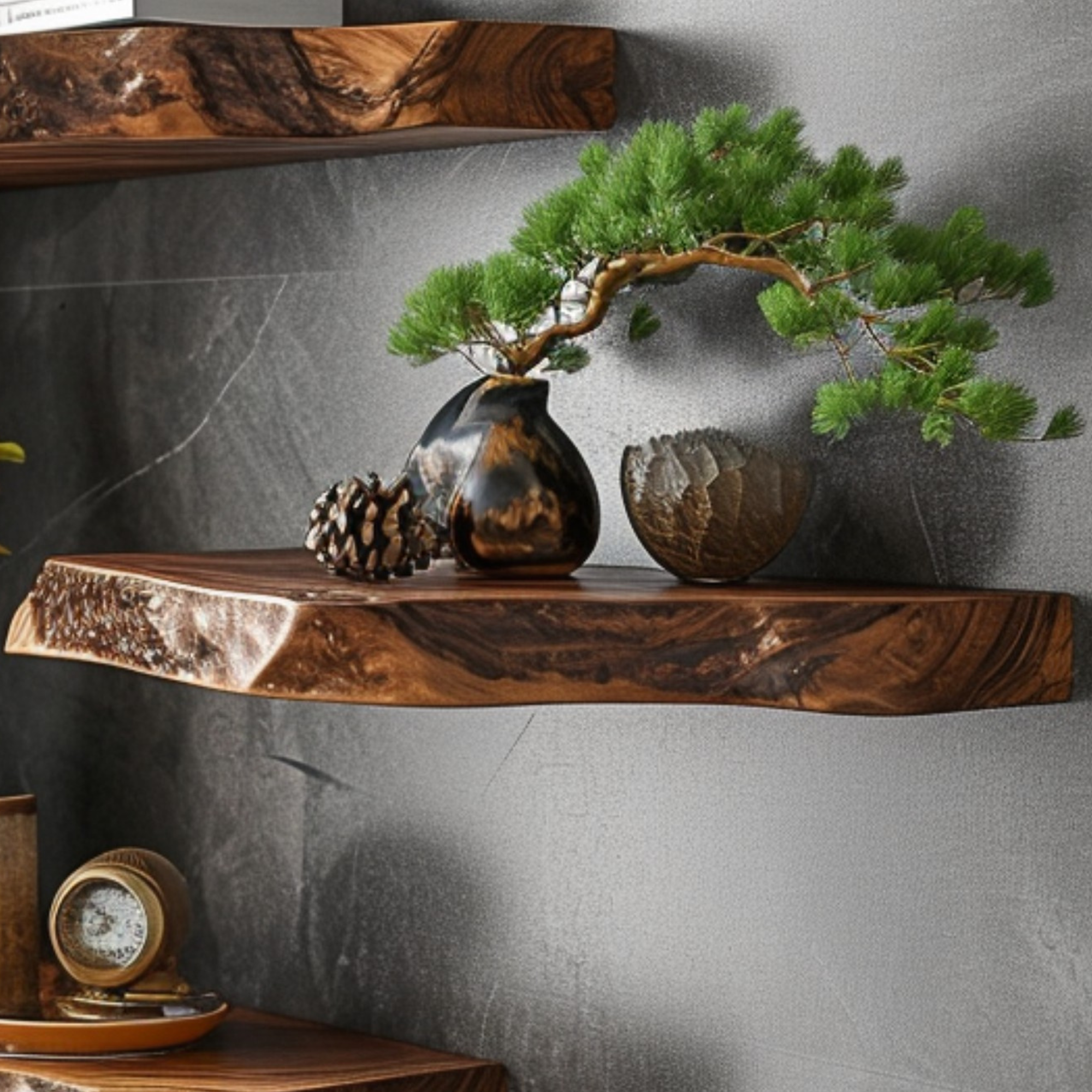 Floating Wood Shelf Display Shelf SINLFL028