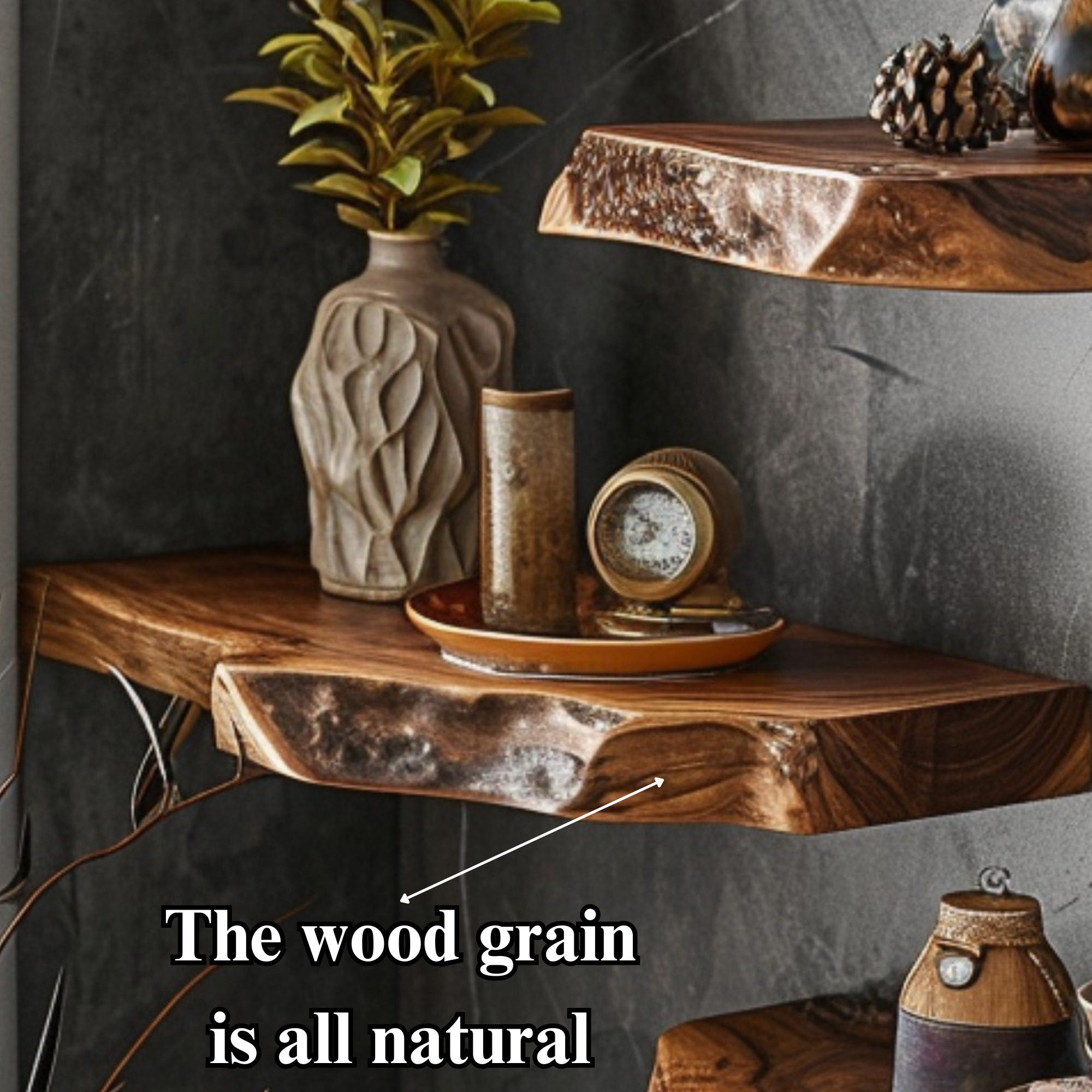 Floating Wood Shelf Display Shelf SINLFL028