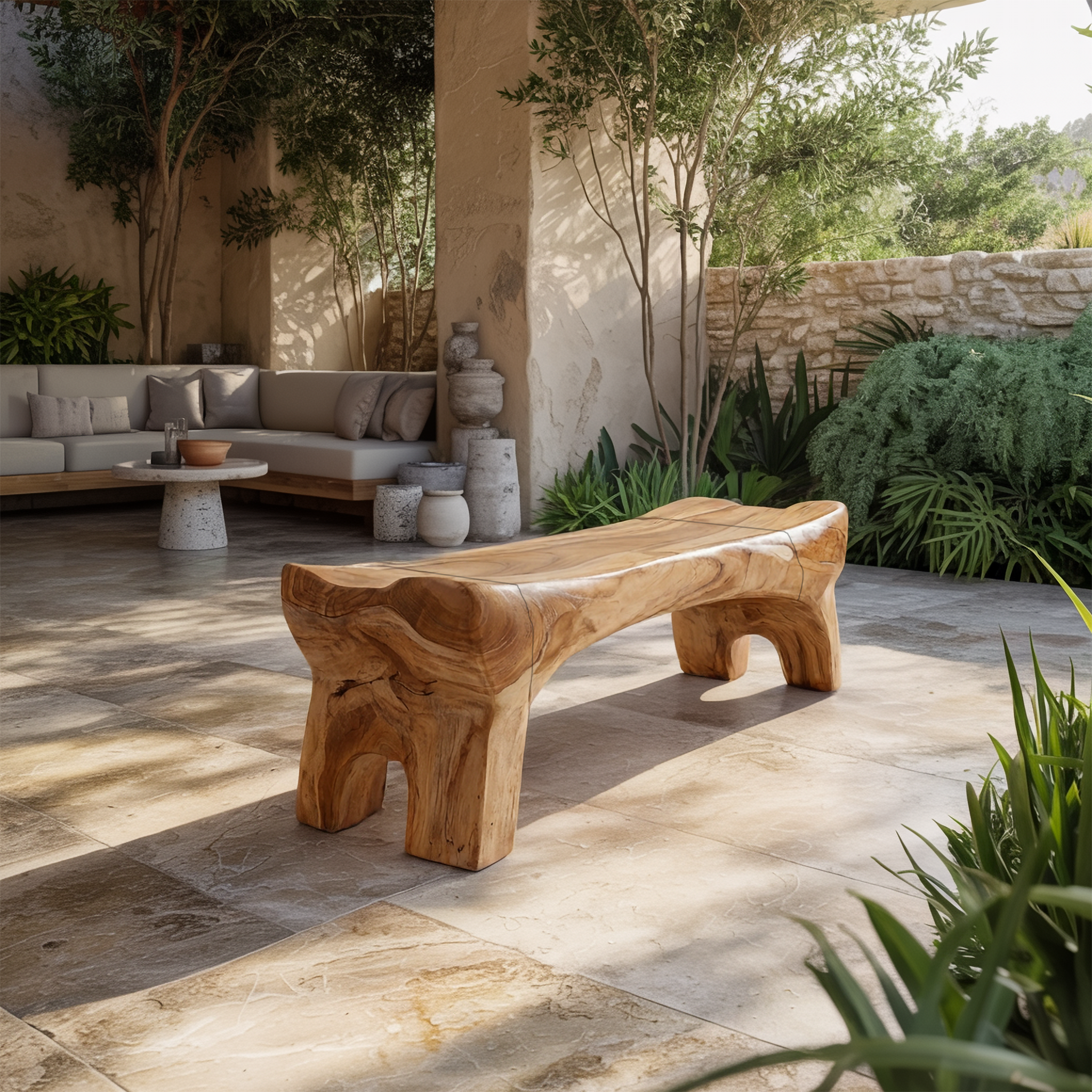 Modern Sculptural Bathroom Bench For Bathroom And Spa Interior SINLSARS084