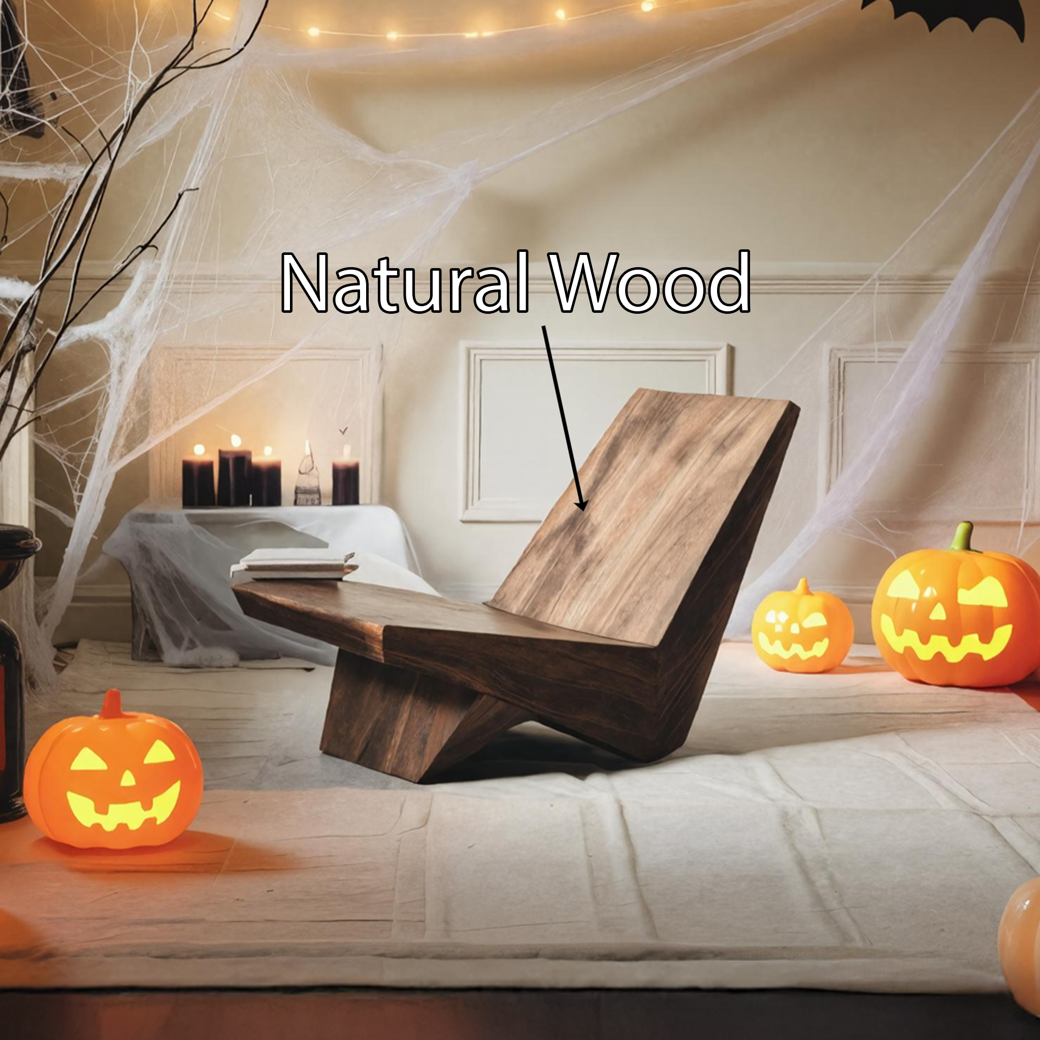 Farmhouse Solid Wood Accent Chair For Living Room Halloween Design SILDTTRHA001