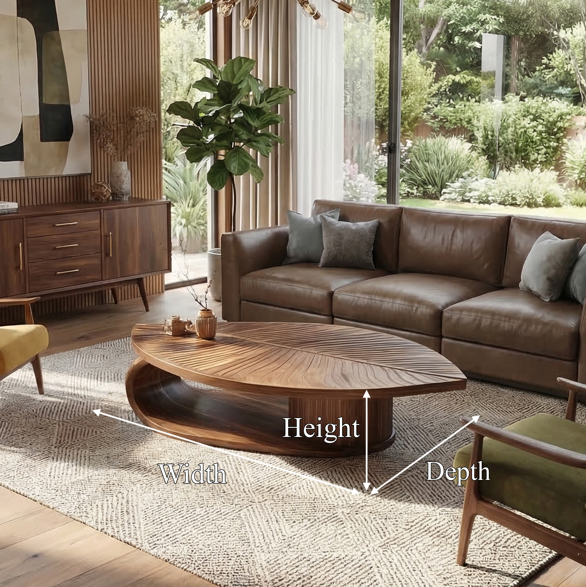 Scandinavian Solid Wood Coffee Table For Living Room SINLSACF334