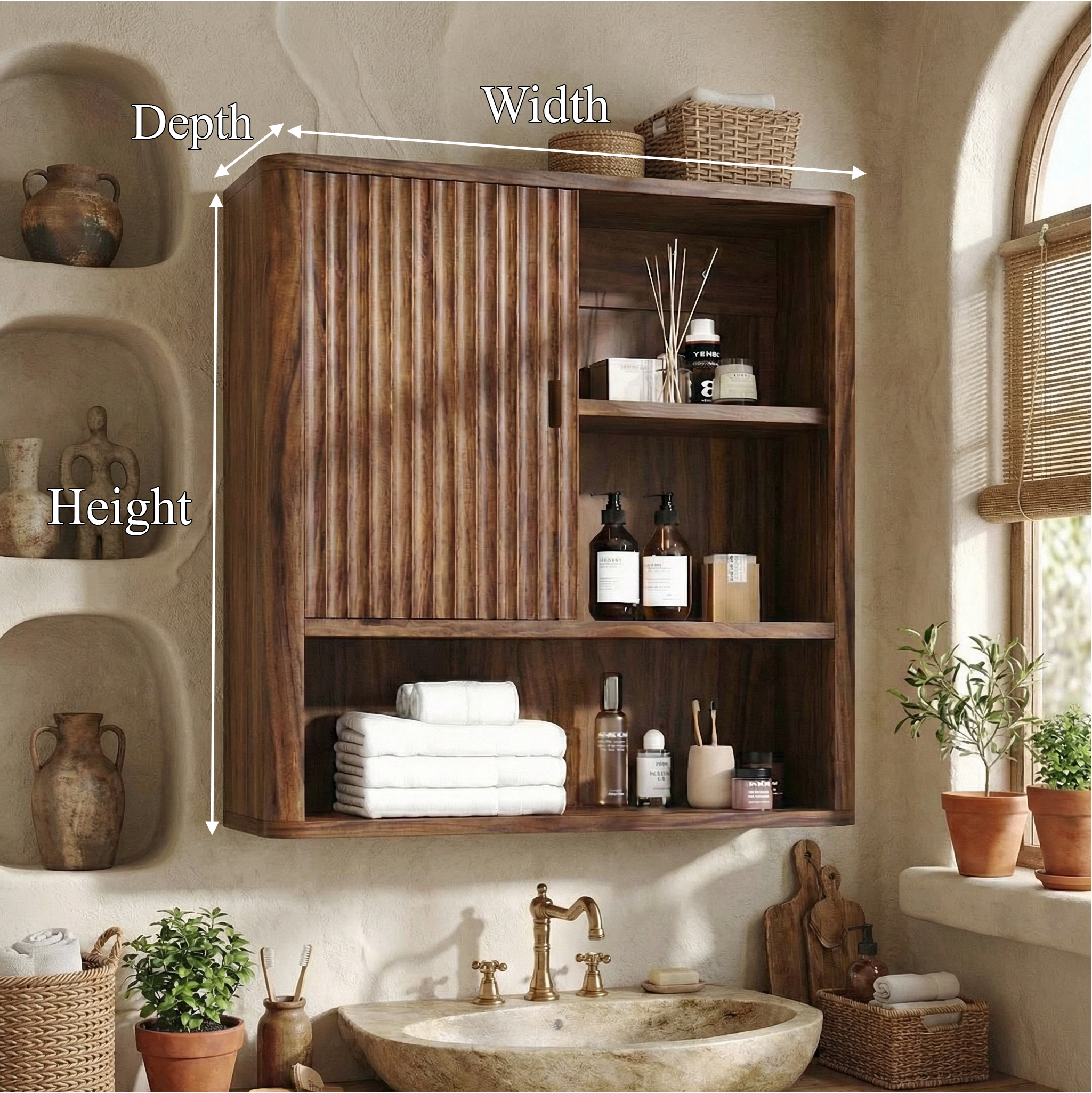 Modern Bathroom Wall Cabinet For Bathroom And Vanity Area SINLSABCT008
