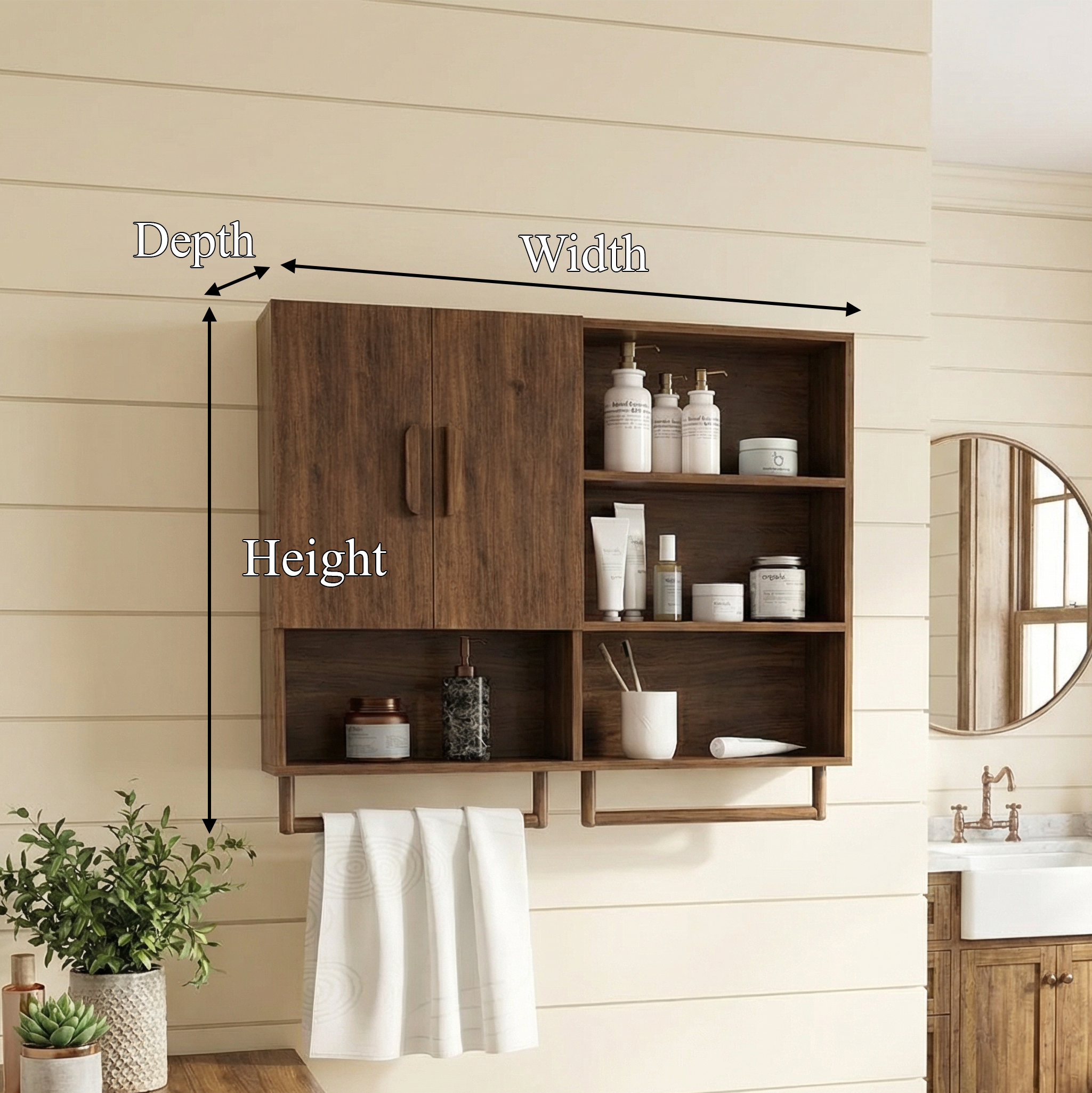 Modern Farmhouse Bathroom Organizer Cabinet For Bathroom And Interior Decor SINLSABCT006