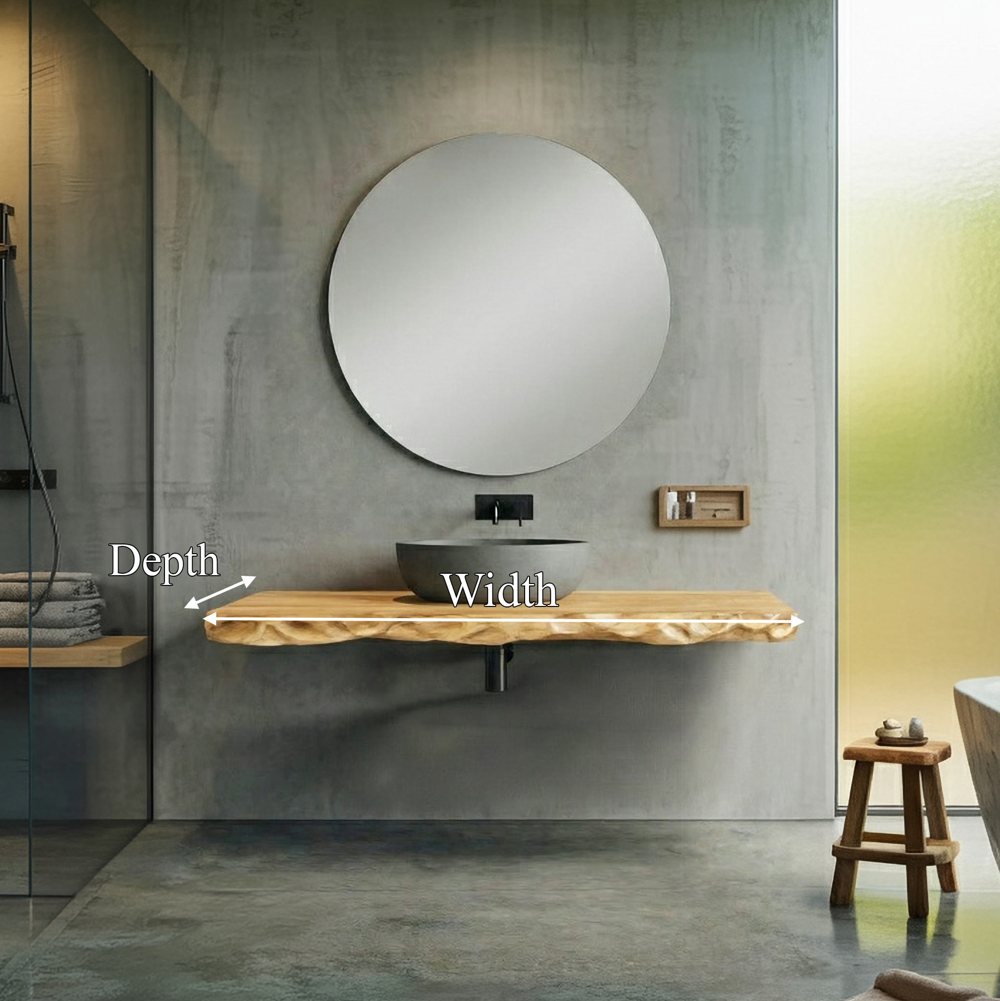 Modern Floating Bathroom Vanity For Bathroom And Vanity Wall SINLSABRV289