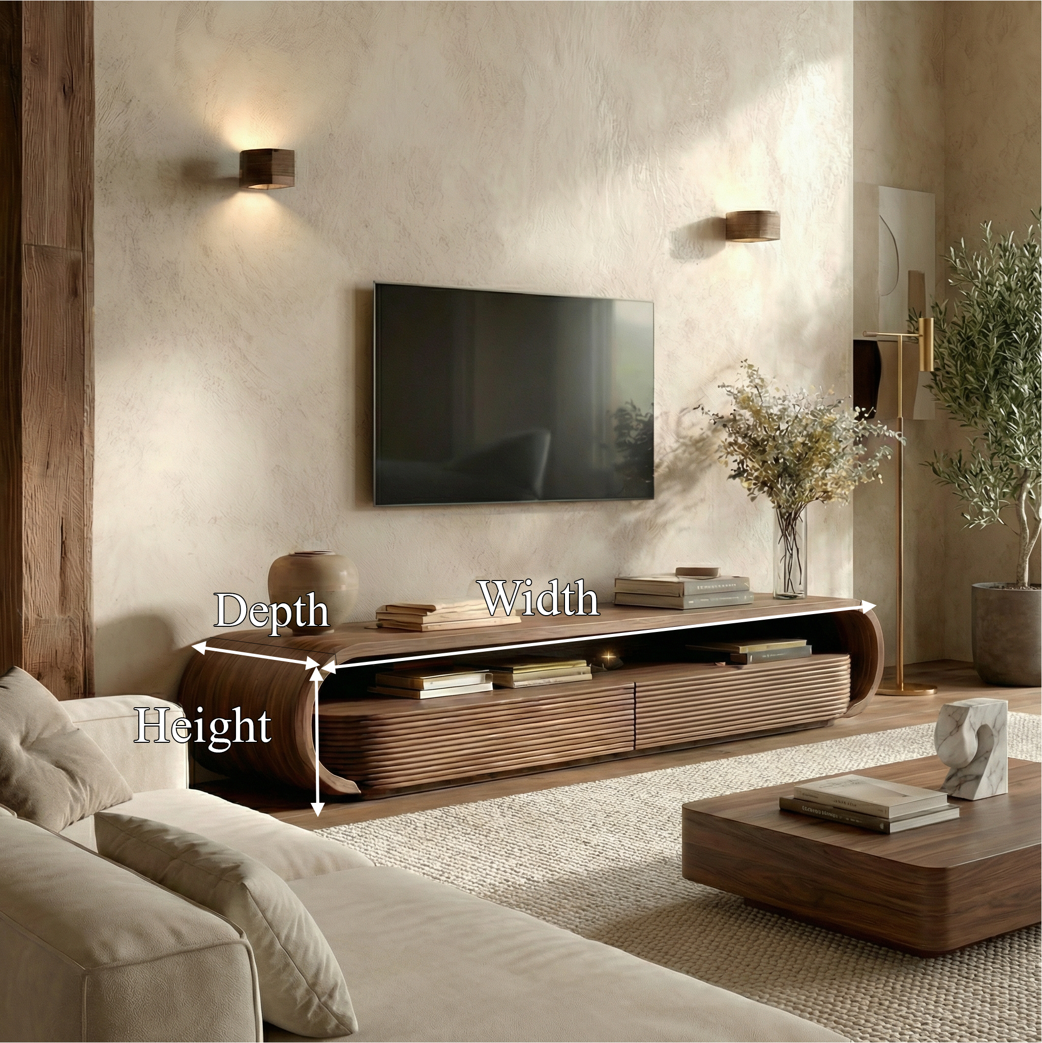 Modern Minimal TV Unit For Living Room And Entertainment Space SINLSASC505