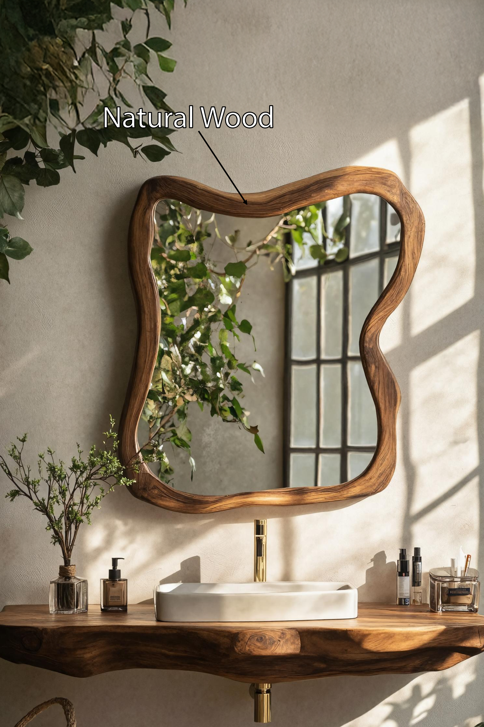 Wooden Wall Mirror For Bathroom Furniture Design SILDTTRMI032