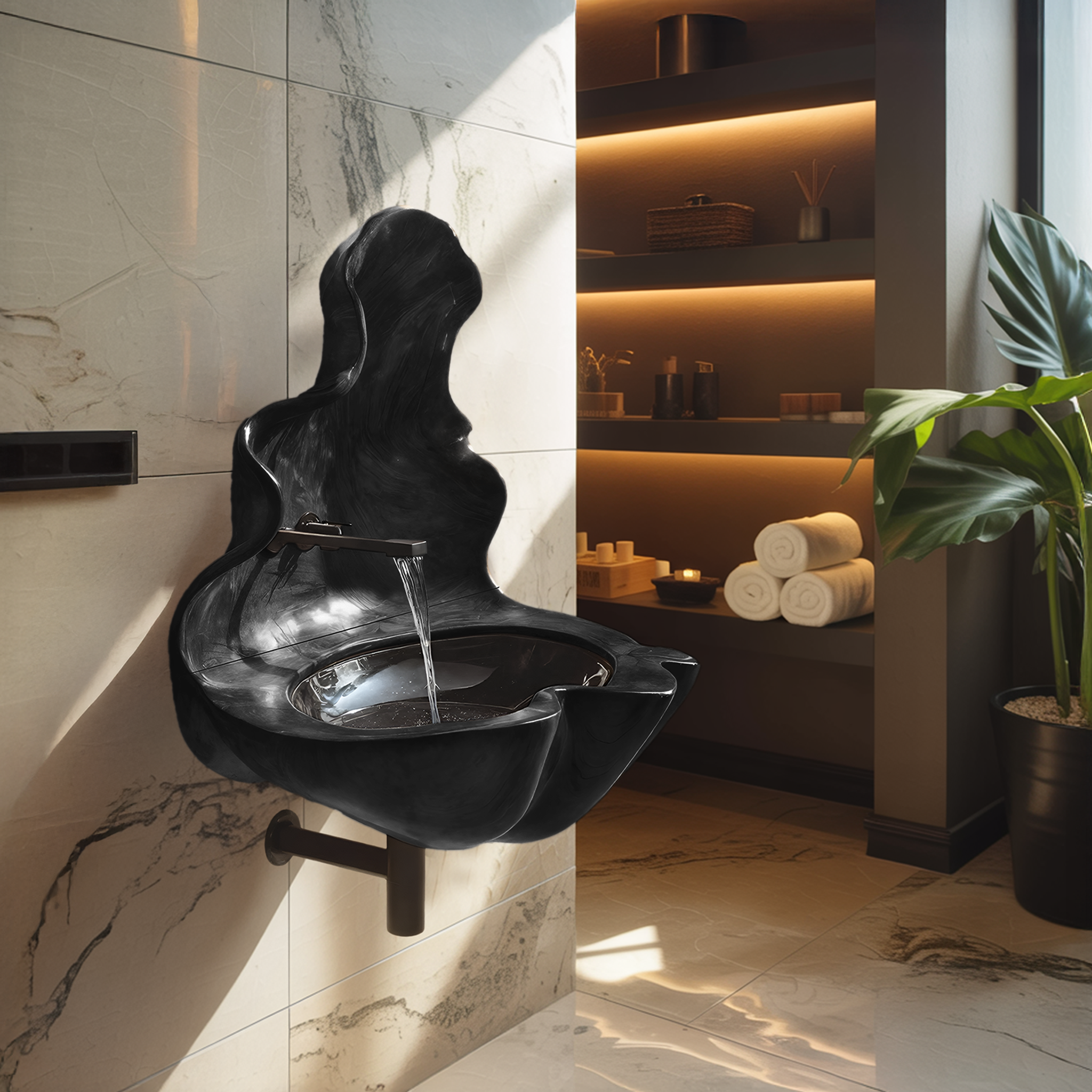 Handcrafted Wooden Live Edge Wood Basin For Artistic Furniture Decor SILDTTRVS042