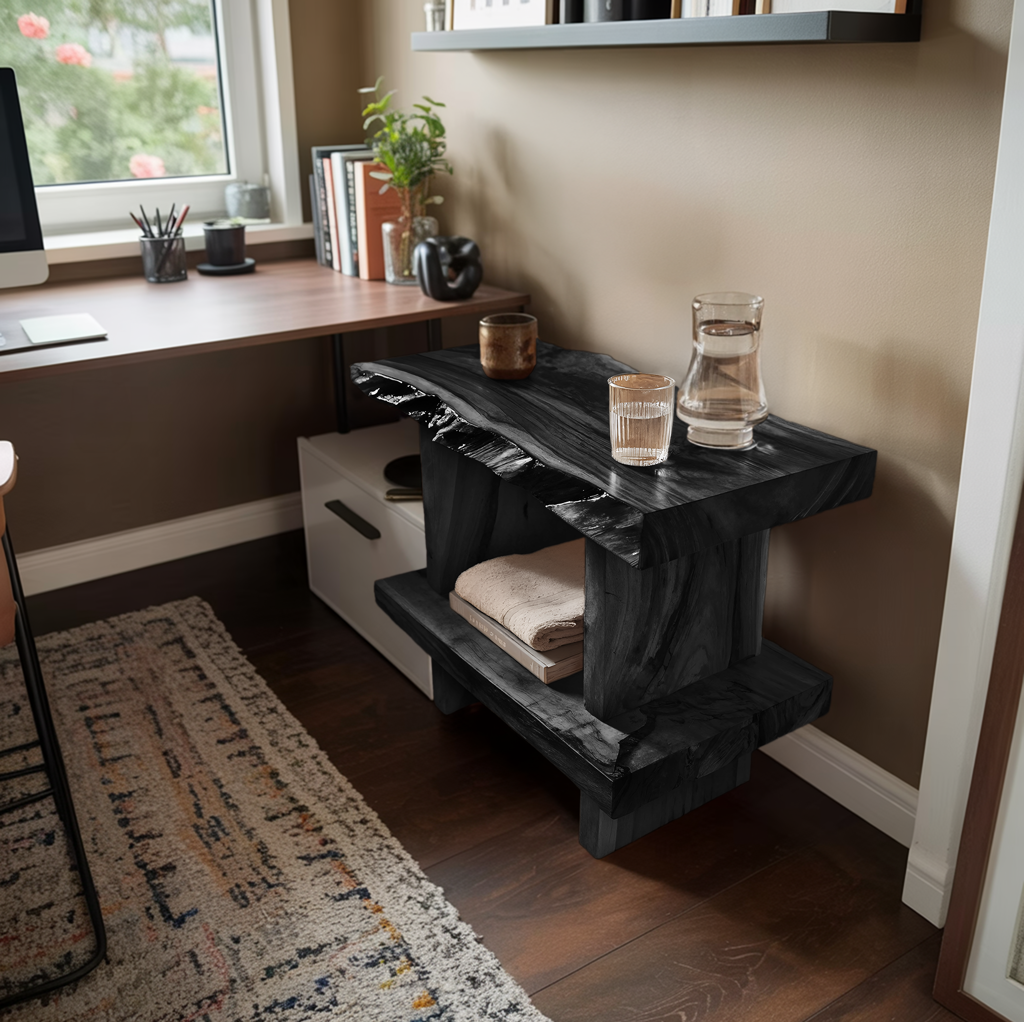 Artistic Large Display Shelf For Living Room Storage And Decor SILDTTNFGS015