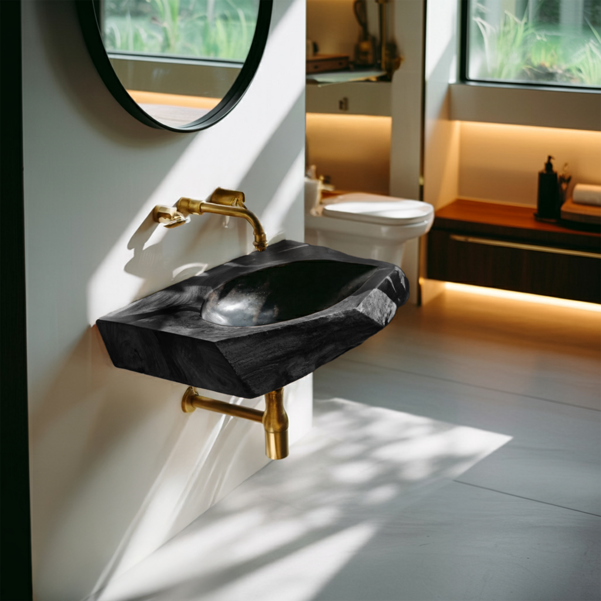 Mid Century Solid Wood Vanity Sink For Bathroom Furniture And Decor SILDTTNVS081