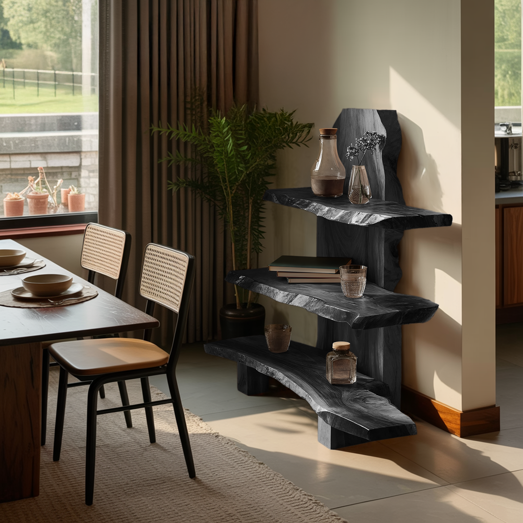 Contemporary Handmade Spice Shelf For Kitchen Storage And Decor SILDTTNFGS014
