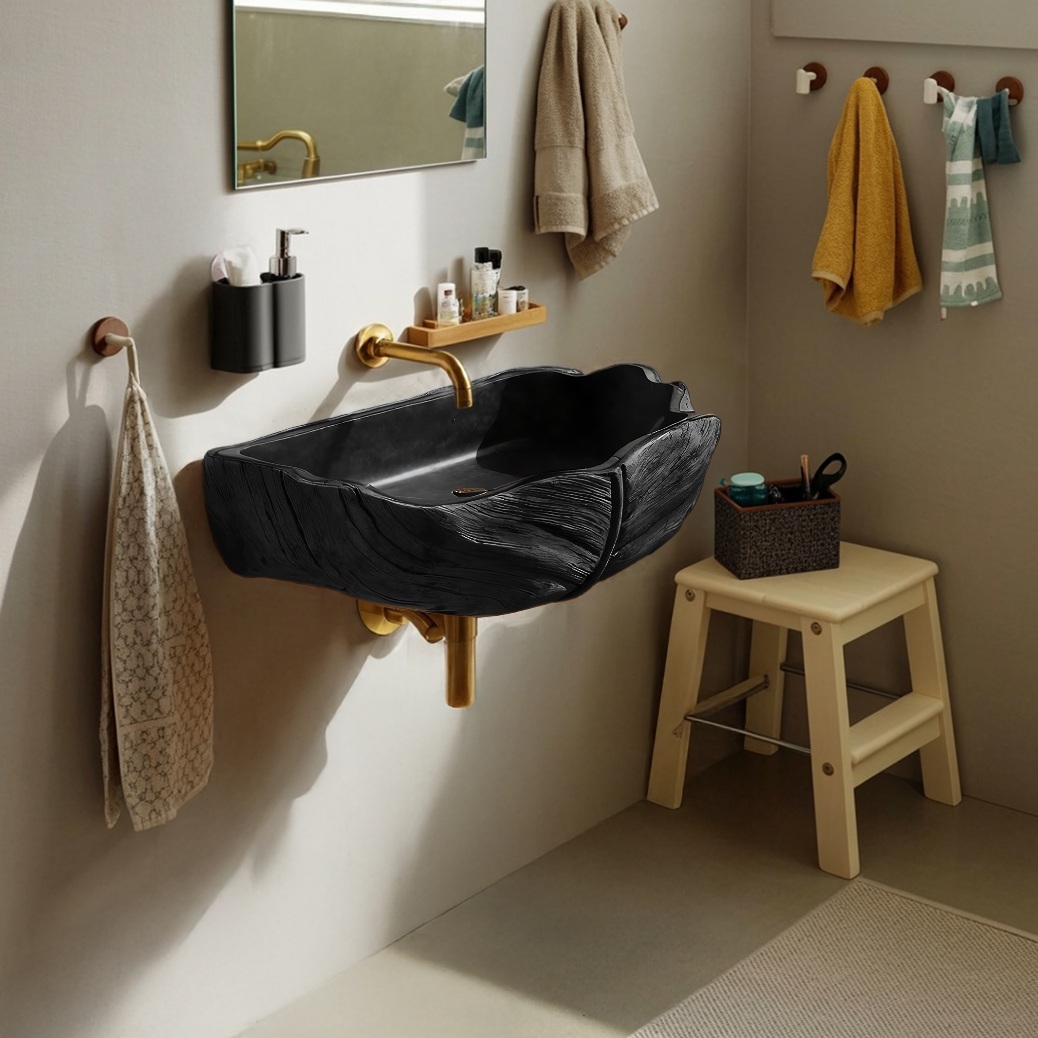 Farmhouse Solid Wood Vanity Sink For Traditional Bathroom Decor SILDTTNVS066